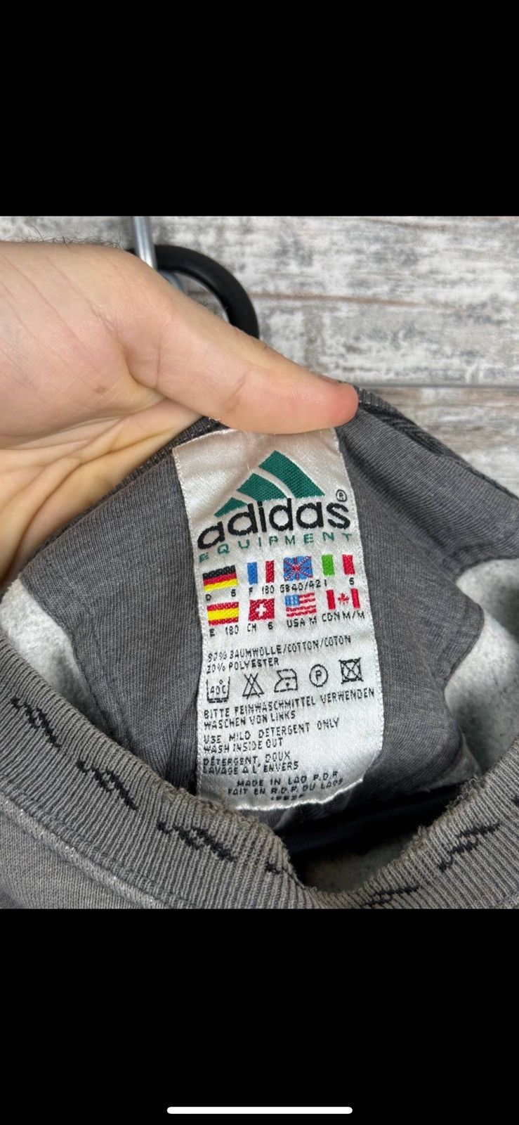 Adidas × Vintage Mens Vintage Adidas Equipment Distressed Sweatshirt Size US M / EU 48-50 / 2 - 13 Thumbnail