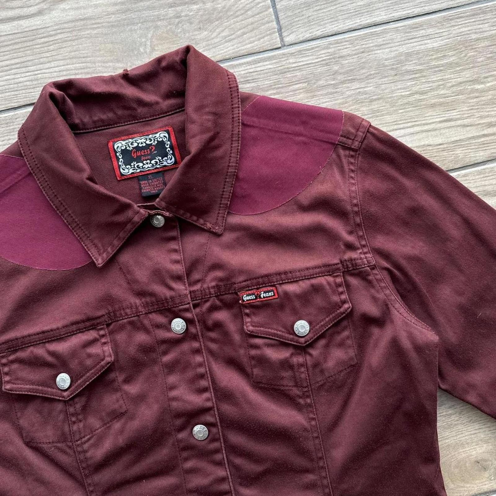 Guess Y2K Guess Jeans 00s Red Denim Jacket Size XL / US 12-14 / IT 48-50 - 5 Thumbnail