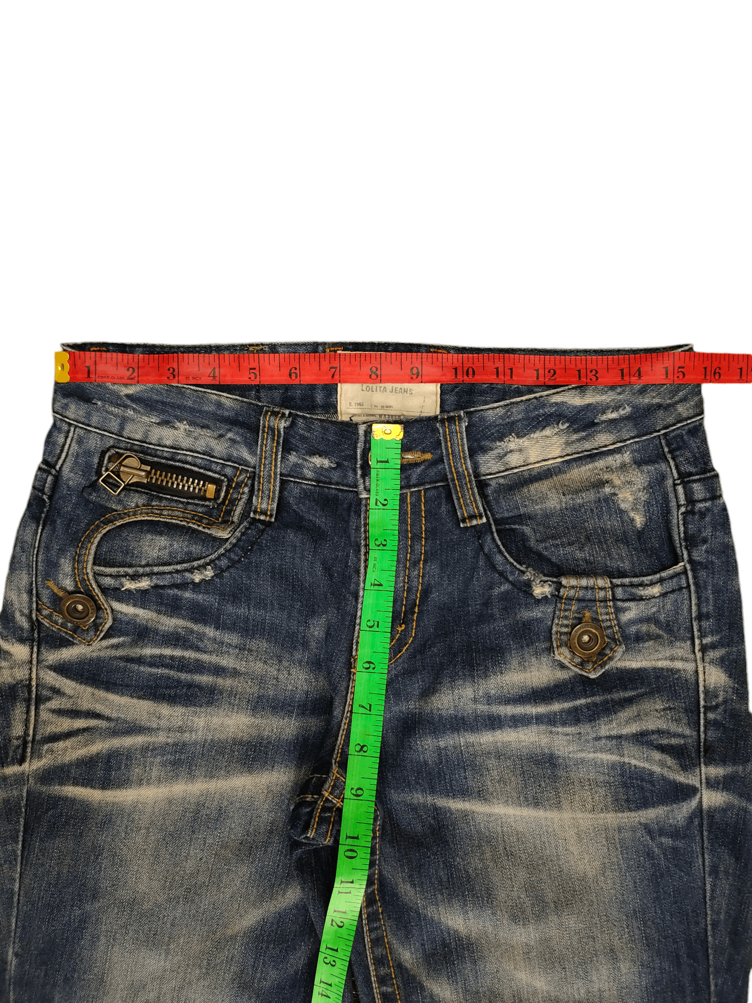 Kapital Vintage Y2k Yoshitomo Nara Lolita Clawmark Distress Jeans Size US 29 - 8 Thumbnail