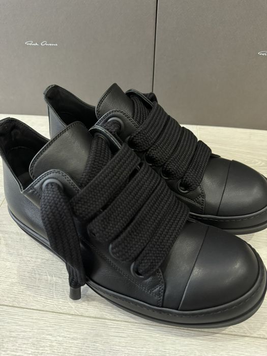 Rick Owens RICK OWENS RAMONE JUMBO LOW BLACK | Grailed