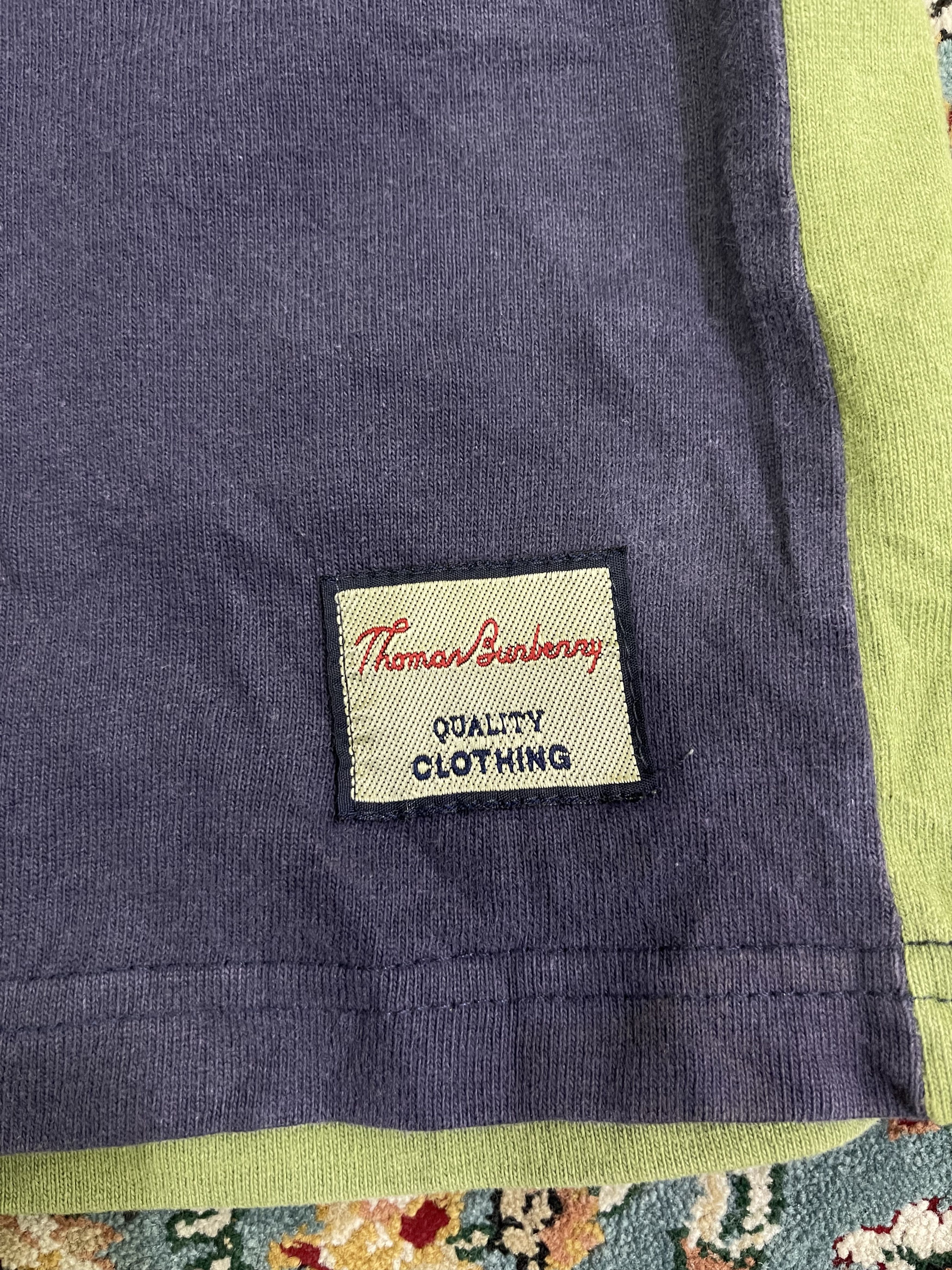 Burberry × Vintage Vtg Thomas Burberry Polo Rugby Shirt Made in England Size US S / EU 44-46 / 1 - 6 Thumbnail