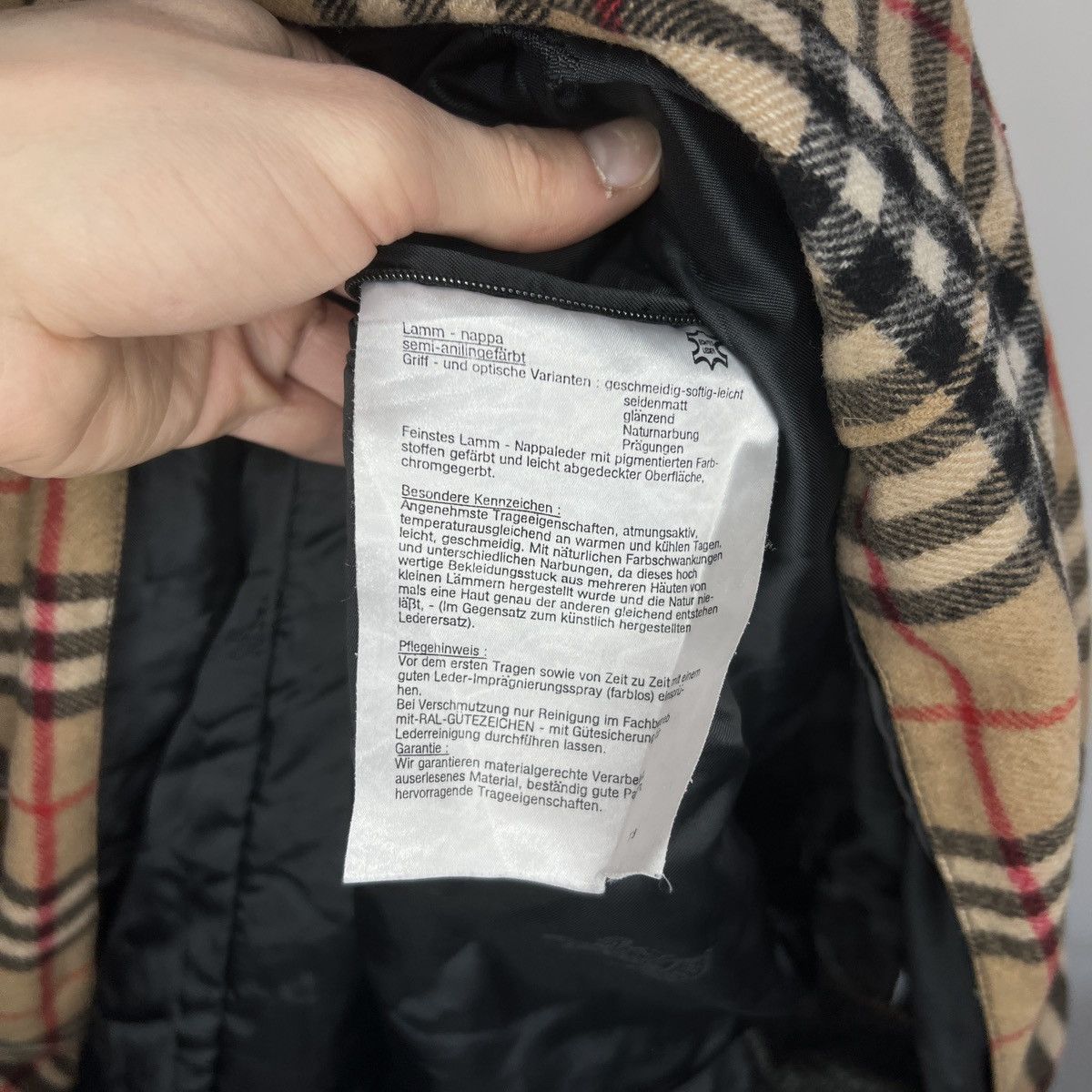 Burberry Burberrys Leather Jacket Coat Black Classic Nova Check Size US XL / EU 56 / 4 - 14 Thumbnail