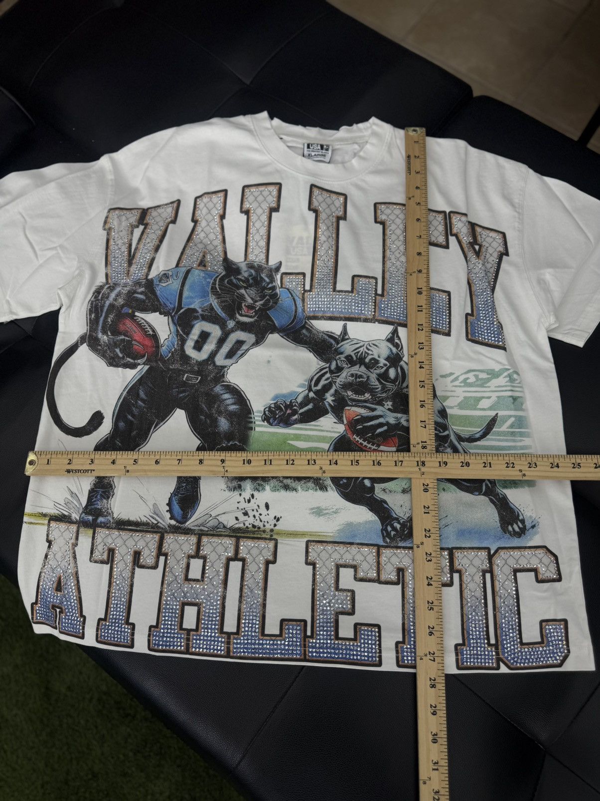 Vale Valley Stone Football Tee Shirt Shiny Size XL (NEW) Size US XL / EU 56 / 4 - 5 Thumbnail