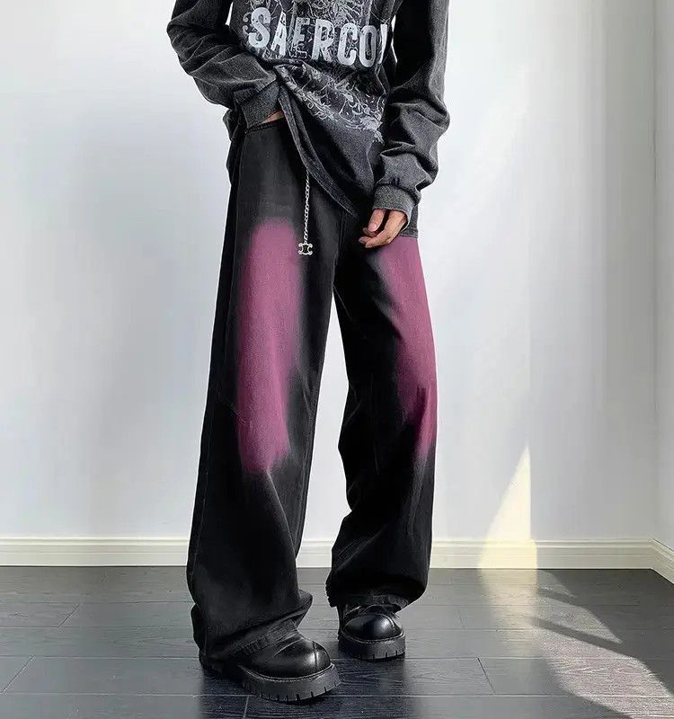 Japanese Brand Retro versatile straight leg gradient washed jeans Size US 32 / EU 48 - 4 Thumbnail