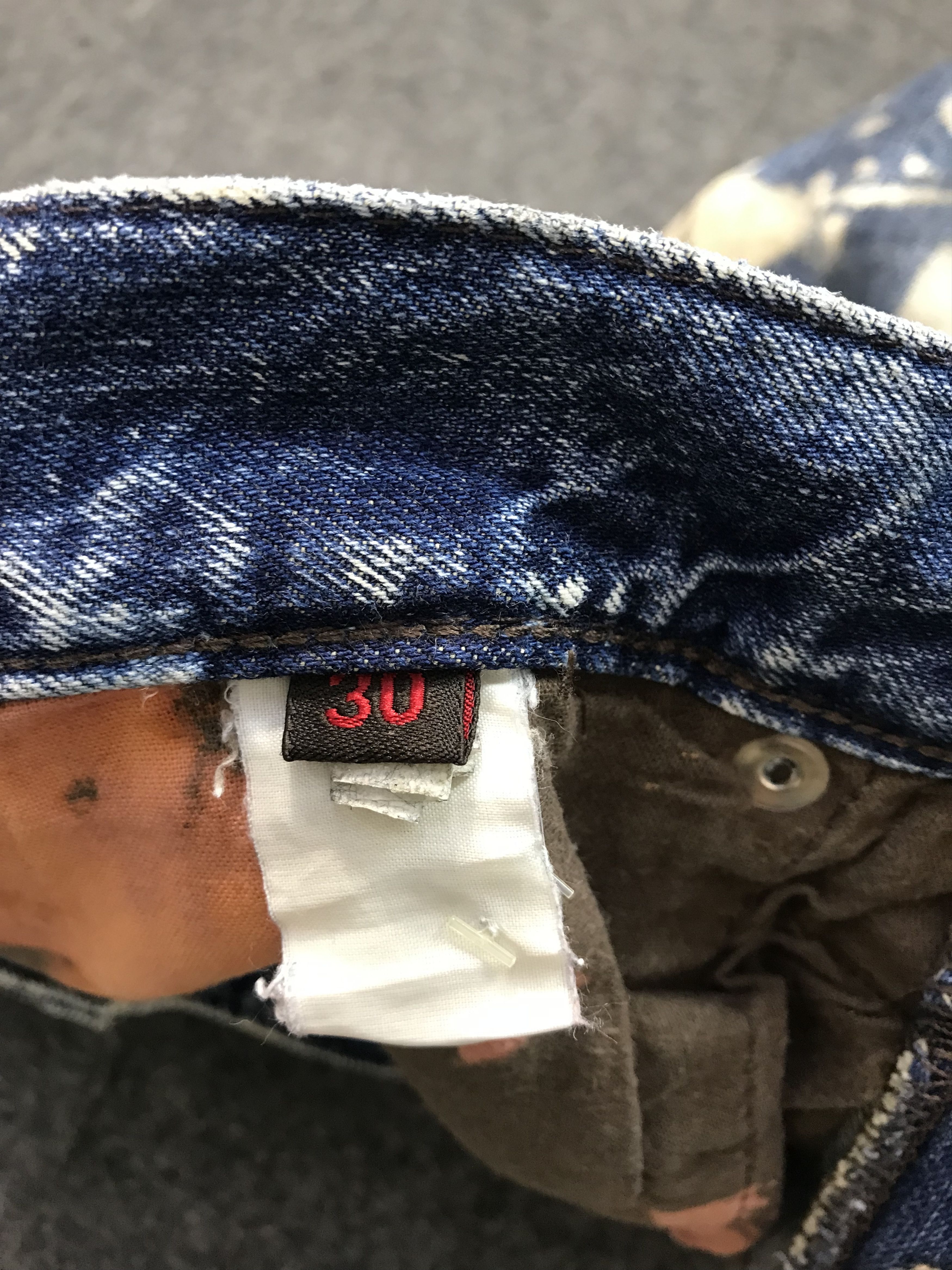 Other Distressed Ayor Bleach Pocessing Denim Jeans Straight Cut Size US 32 / EU 48 - 8 Thumbnail