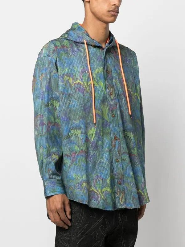 Vivienne Westwood o1y0525 Patterned Hooded Shirt in Multicolor Size US S / EU 44-46 / 1 - 3 Thumbnail
