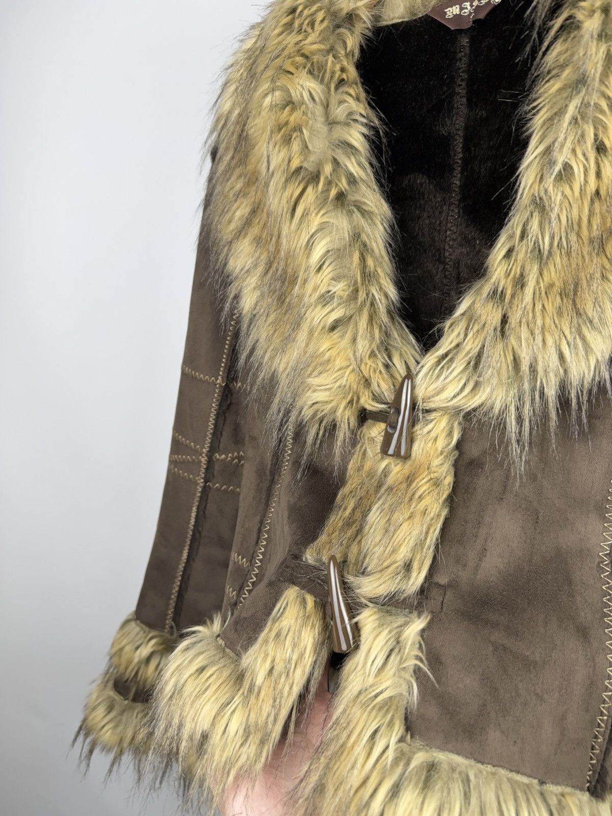 Japanese Brand 00s Y2K Missy Faux Fur Shearling Jacket IfSixWasNine Style Size XL / US 12-14 / IT 48-50 - 6 Thumbnail
