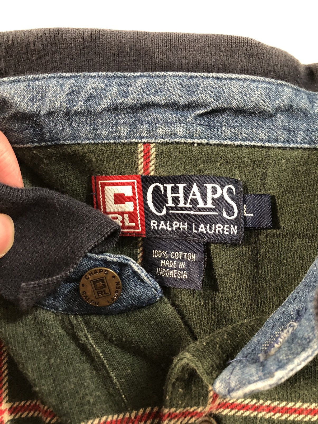 Chaps Ralph Lauren × Ralph Lauren × Vintage Vintage Chaps Longsleeve Polo Size US L / EU 52-54 / 3 - 3 Thumbnail