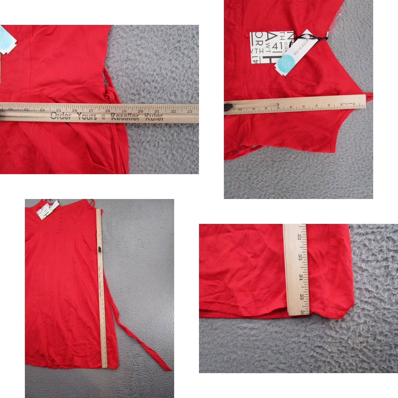 Vintage Stitch Fix 41 Hawthorn Beatriz Midi Sleeveless Red Stretch Dress 2XL New Size XXL / US 16-18 / IT 52-54 - 8 Thumbnail