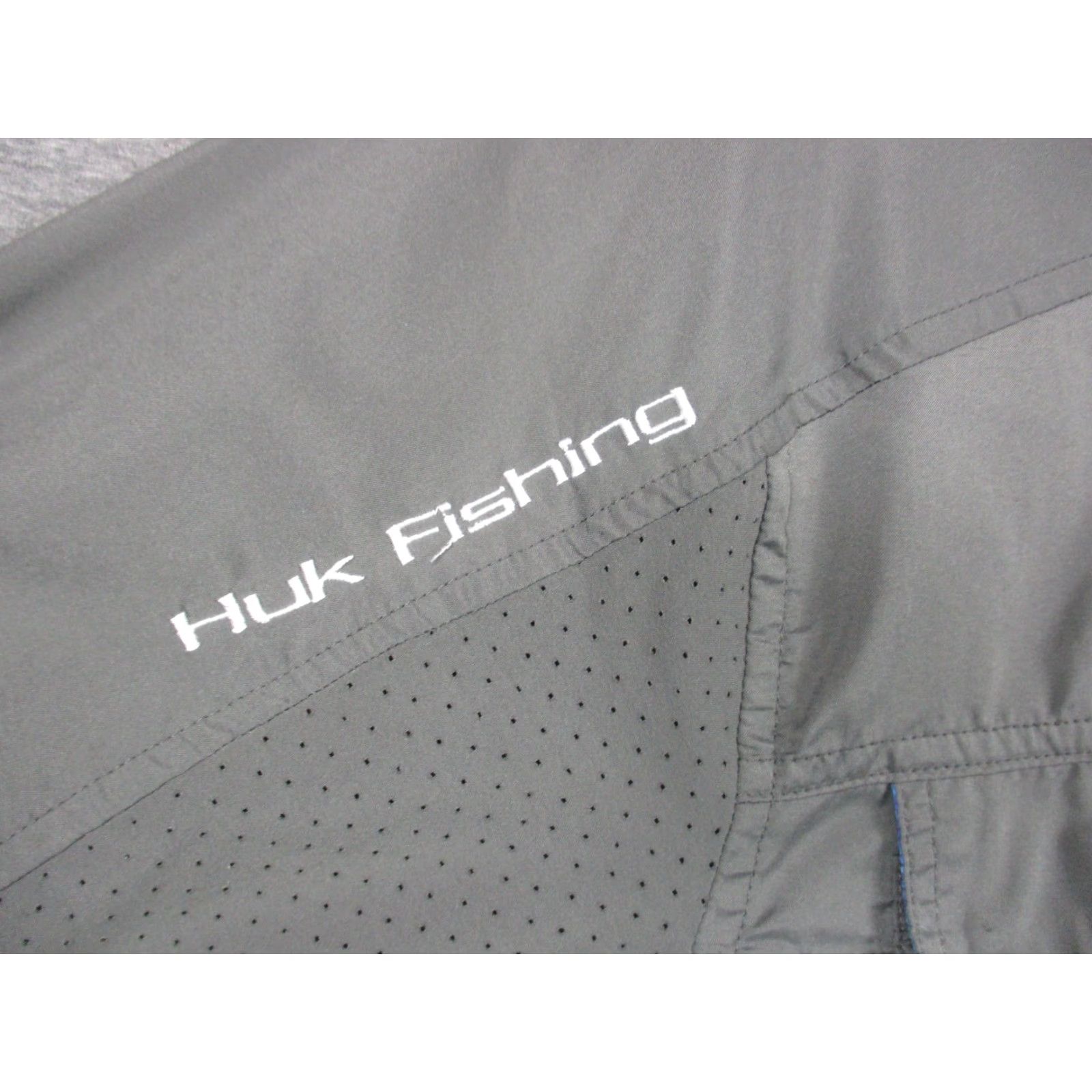 Vintage Huk Fishing Shirt Men Large Button Down Vented Fish Gray Bassmaster Size US L / EU 52-54 / 3 - 3 Thumbnail