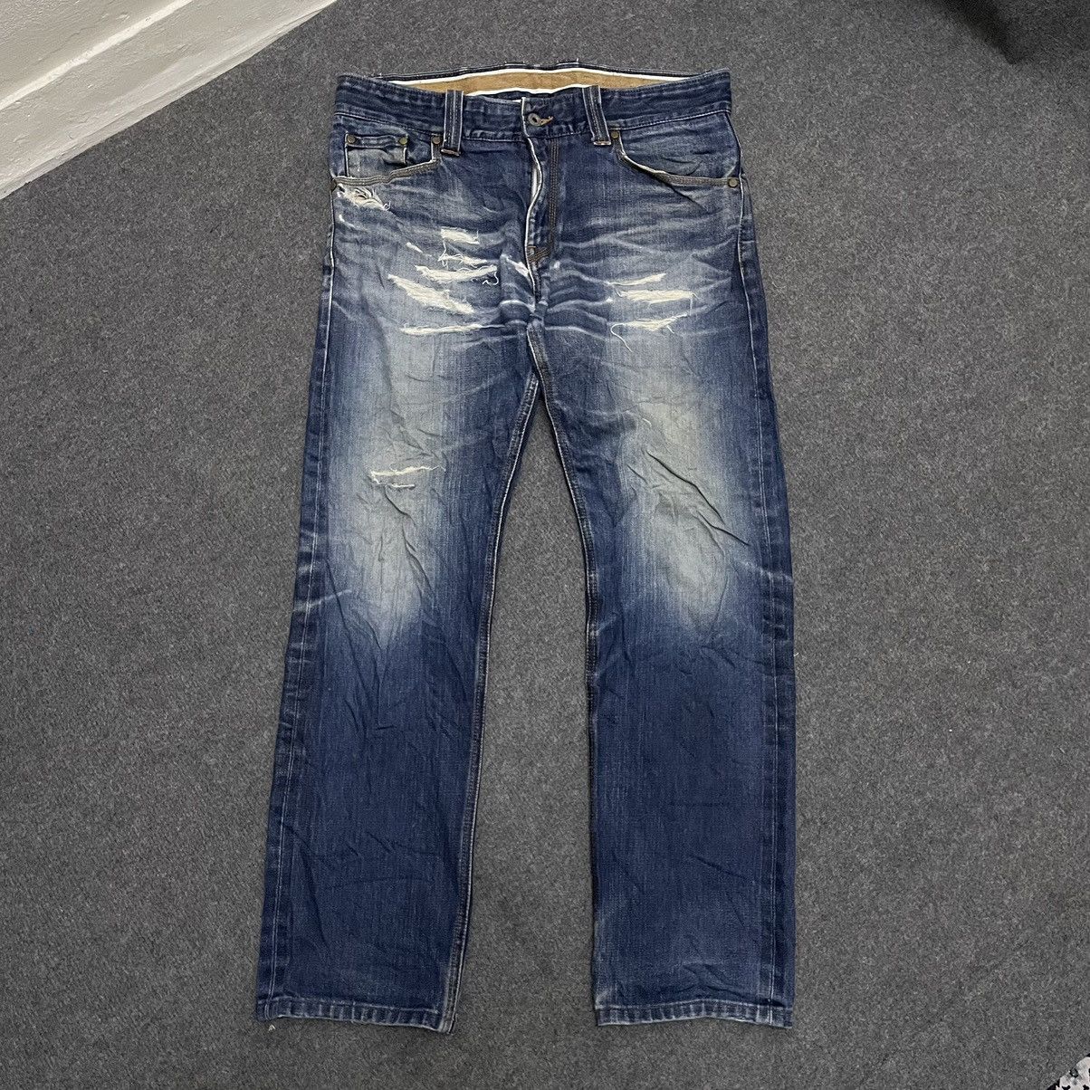Russell Athletic × Vintage Vintage Russell Athletic Selvedge Denim Distressed Size US 36 / EU 52 - 1 Thumbnail
