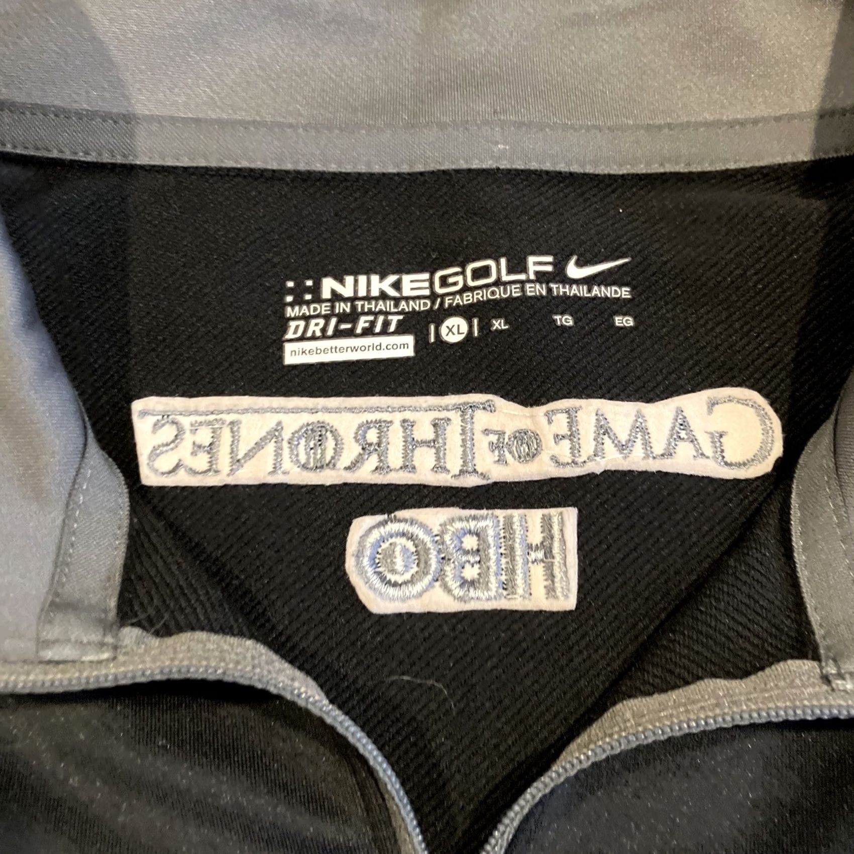 Nike Nike Golf Game Of Thrones Black Quarter Zip HBO Embroidered RARE XL Men Size US XL / EU 56 / 4 - 2 Thumbnail