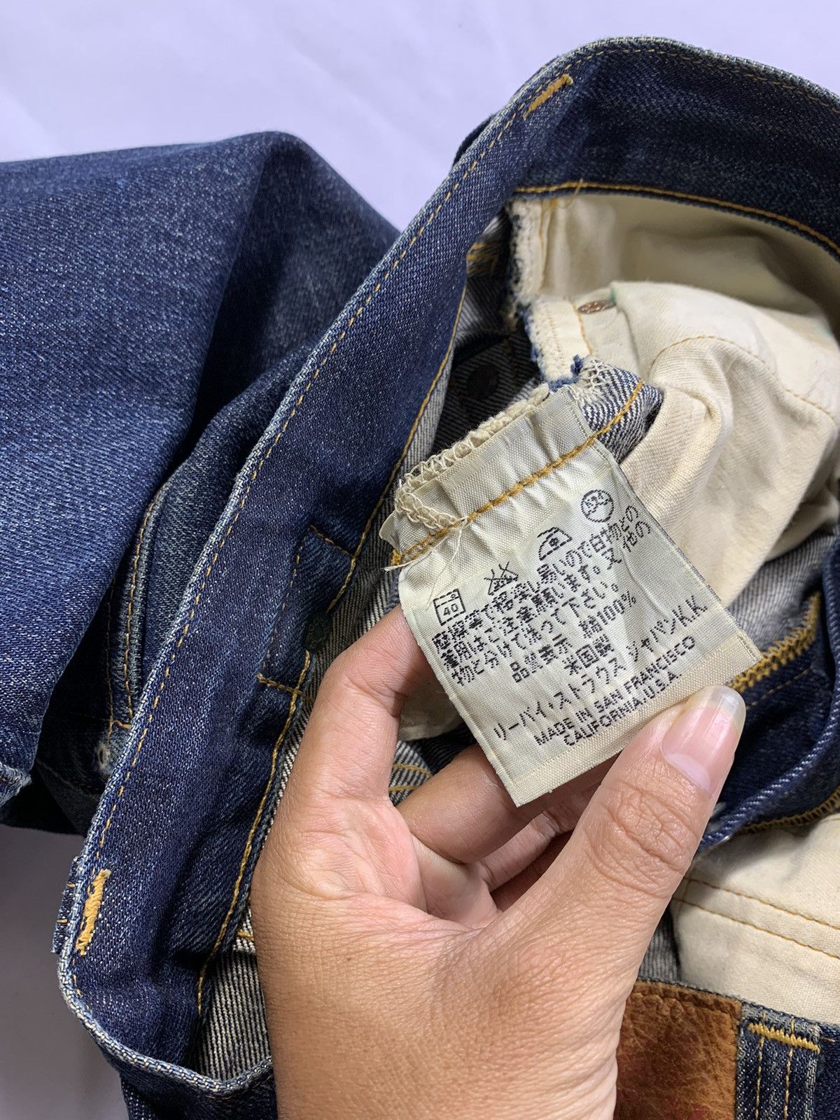 Levi's Vintage Clothing Vintage Levis 201XX Big E Selvedge Button Denim Jeans Size US 30 / EU 46 - 11 Thumbnail