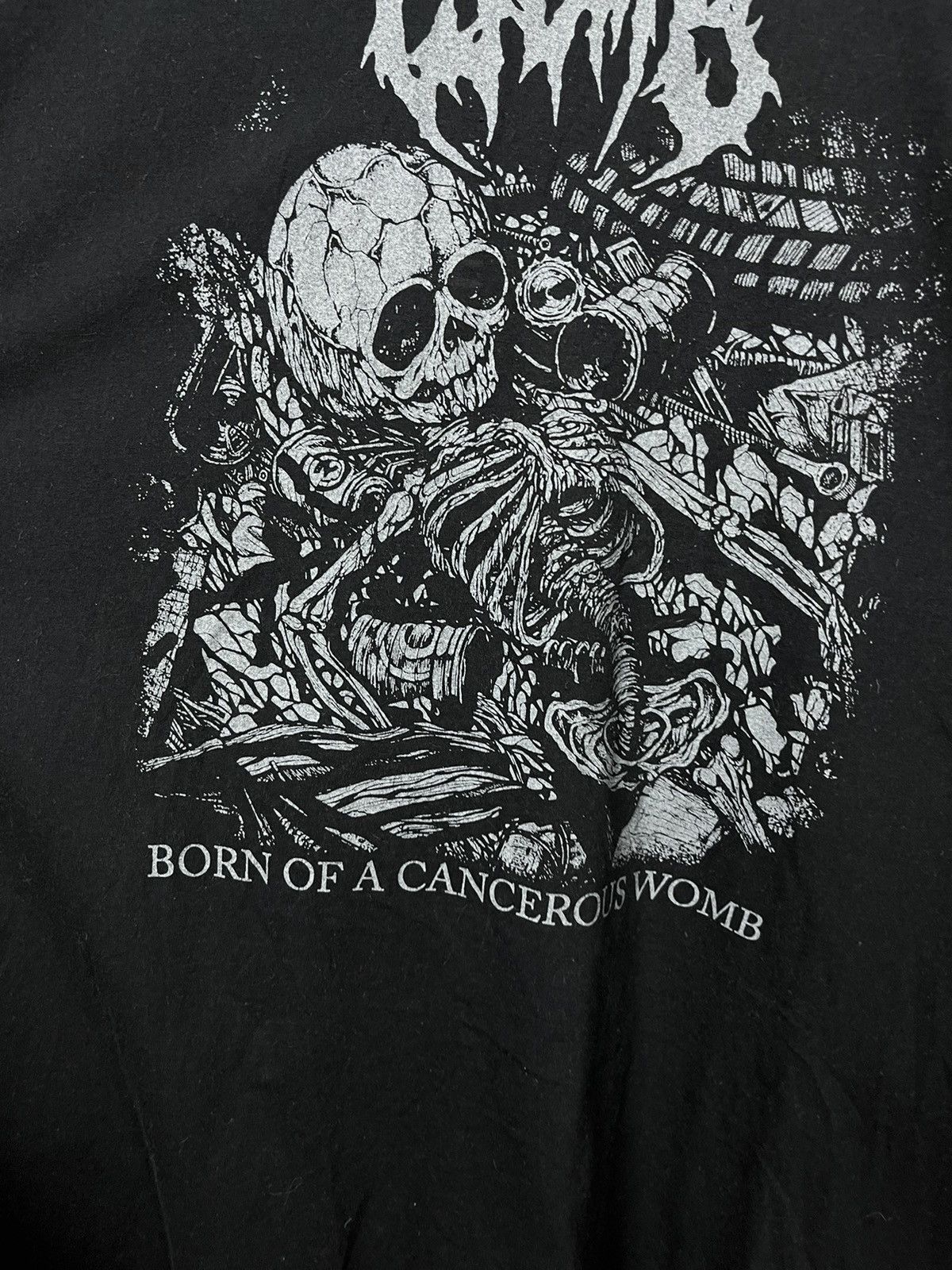 Band Tees × Vintage Vintage 90s Cancerous Womb T Shirt Size US XXL / EU 58 / 5 - 5 Thumbnail