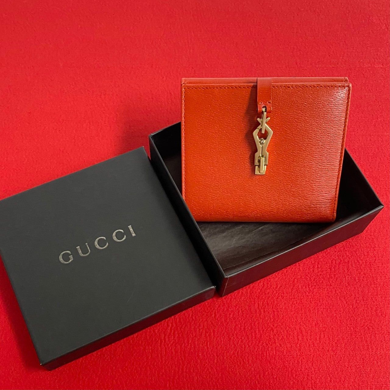 Gucci Gucci Wallet Red Leather Size ONE SIZE - 1 Thumbnail