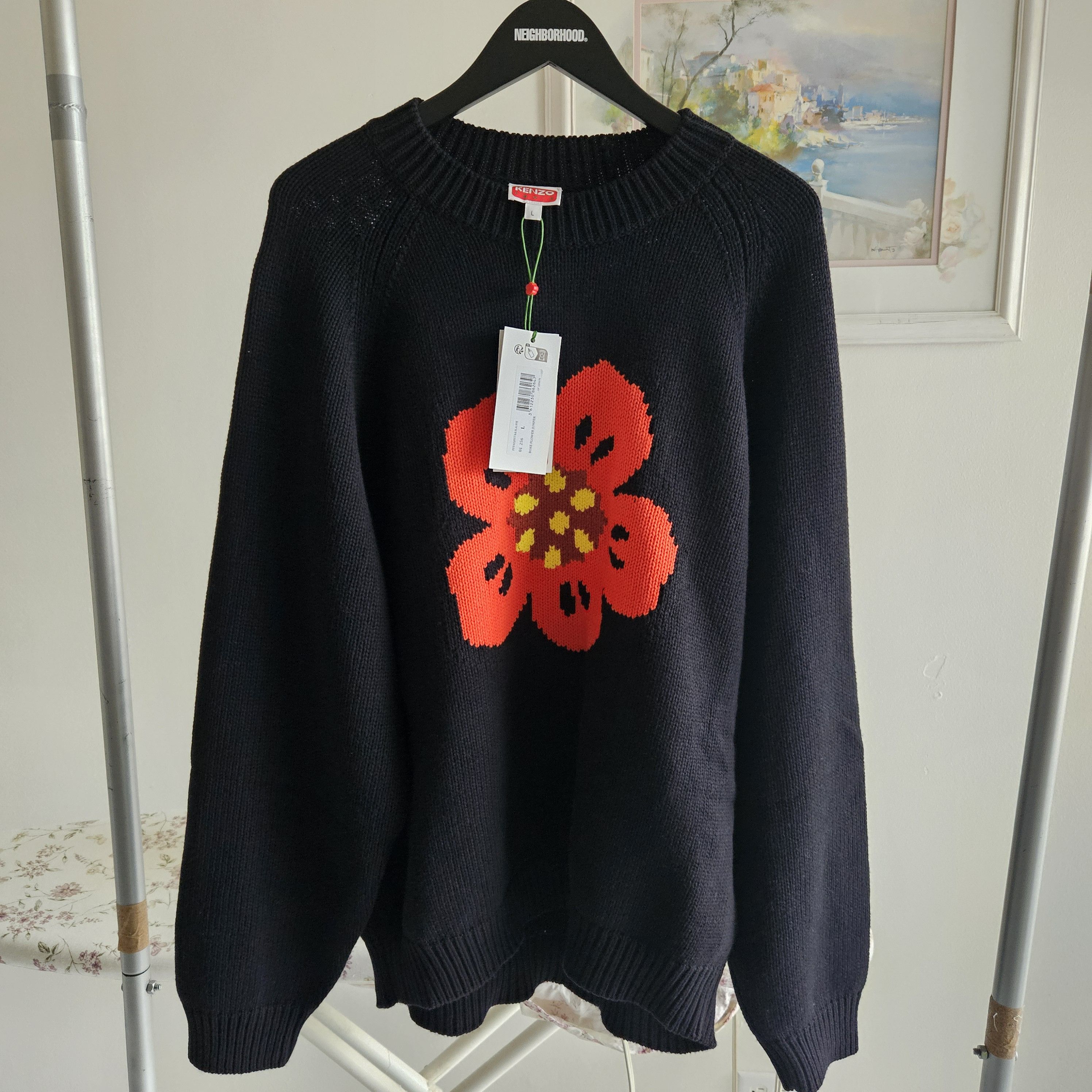 Kenzo Kenzo Black Boke Flower Sweater Size US L / EU 52-54 / 3 - 1 Thumbnail
