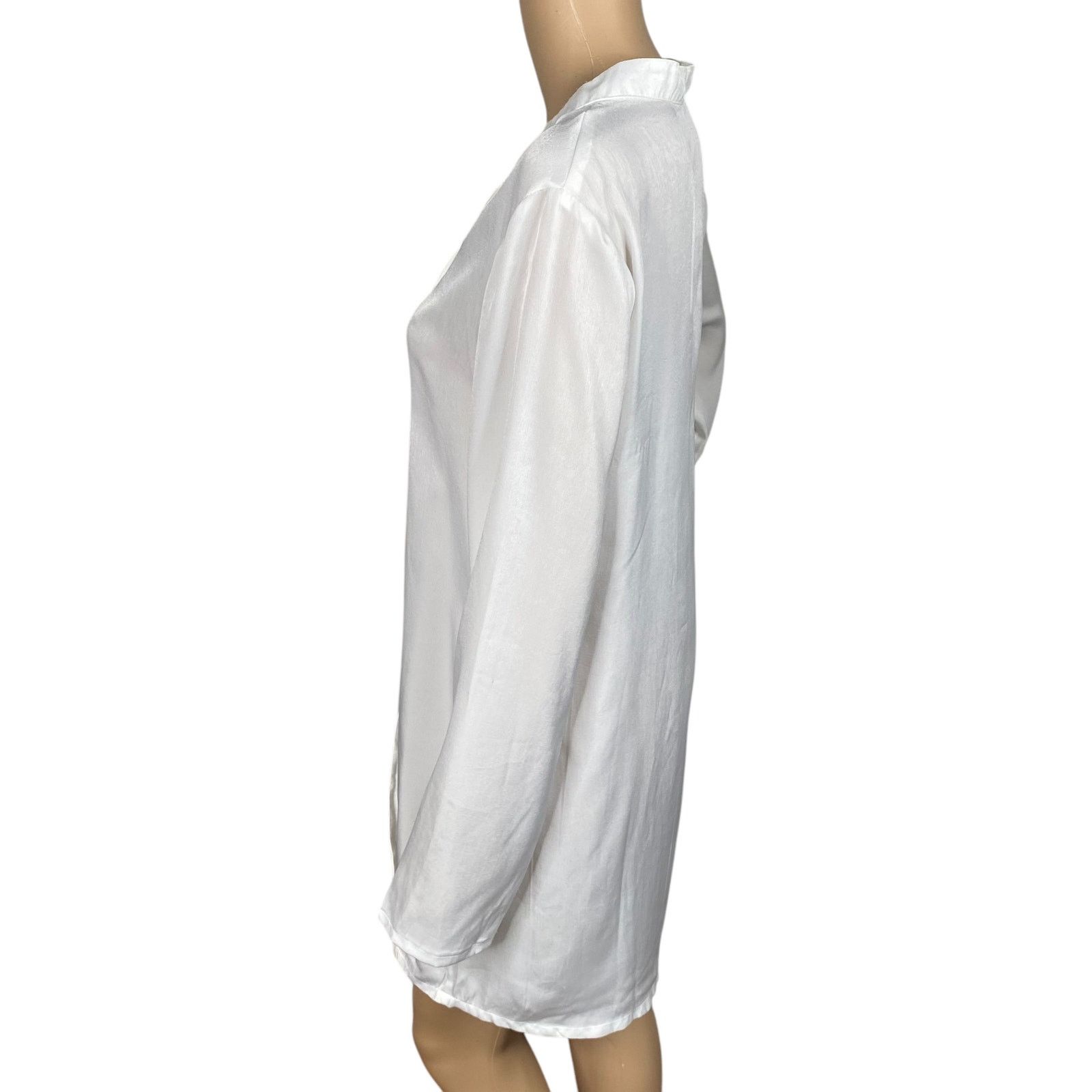 REVOLVE Rat & Boa NWT Satin Lace Up Crossover Wrap Tunic Top SZ L Size L / US 10 / IT 46 - 4 Thumbnail