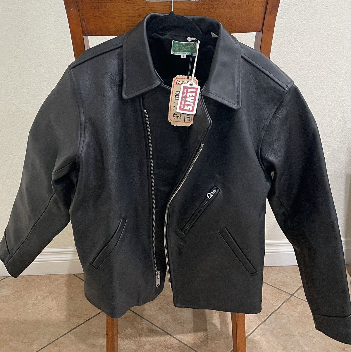 Levi's Vintage Clothing Mens Levis Biker Jacket Size US L / EU 52-54 / 3 - 1 Thumbnail