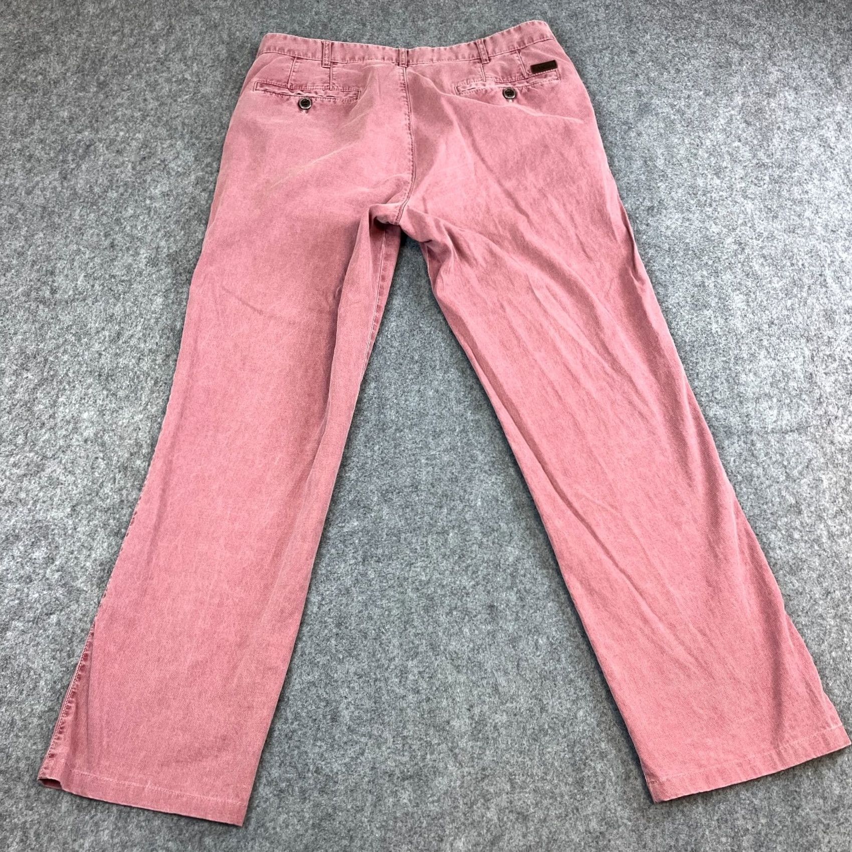 Vintage Meyer Chino Trousers Pants Straight 32 Pink Salmon Stretch Comfort Men Regular 5-Pocket Size US 32 / EU 48 - 2 Thumbnail
