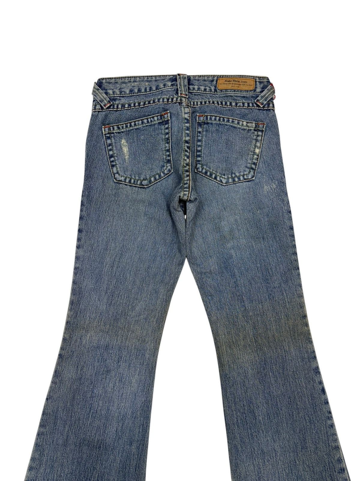If Six Was Nine Flare Jeans Japanese Shake Shake Mud Wash Distressed Denim Size 26" / US 2 / IT 38 - 7 Thumbnail