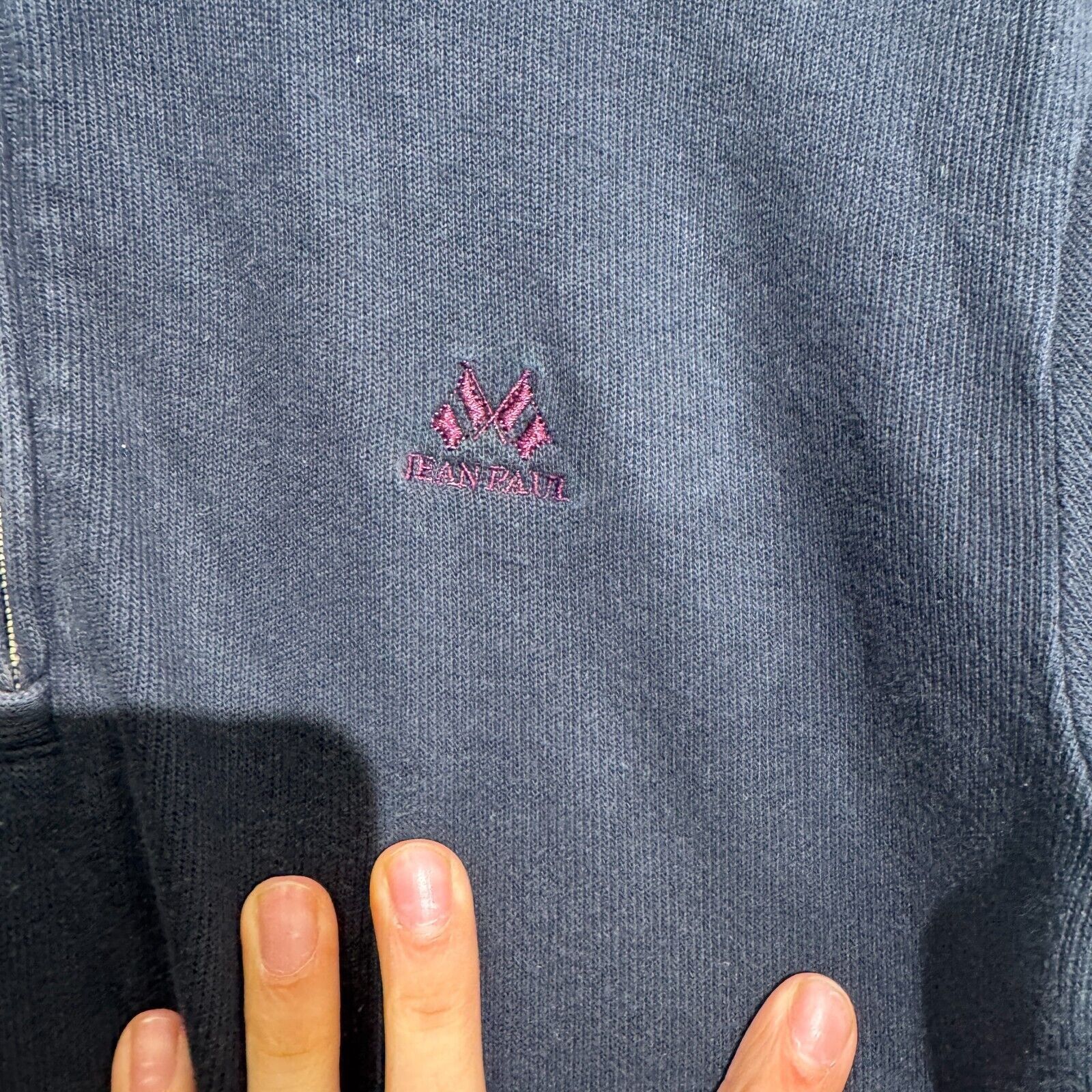 Jean Paul Gaultier × Vintage Jean Paul Unisex Navy Blue Cotton Crewneck Size M Washed Size US M / EU 48-50 / 2 - 4 Thumbnail