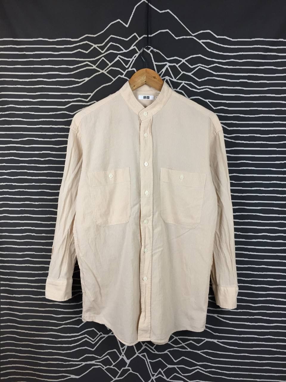 Lemaire × Uniqlo Uniqlo U Lemaire Minimalist Stand Collar Stripe Shirt Size US S / EU 44-46 / 1 - 2 Thumbnail