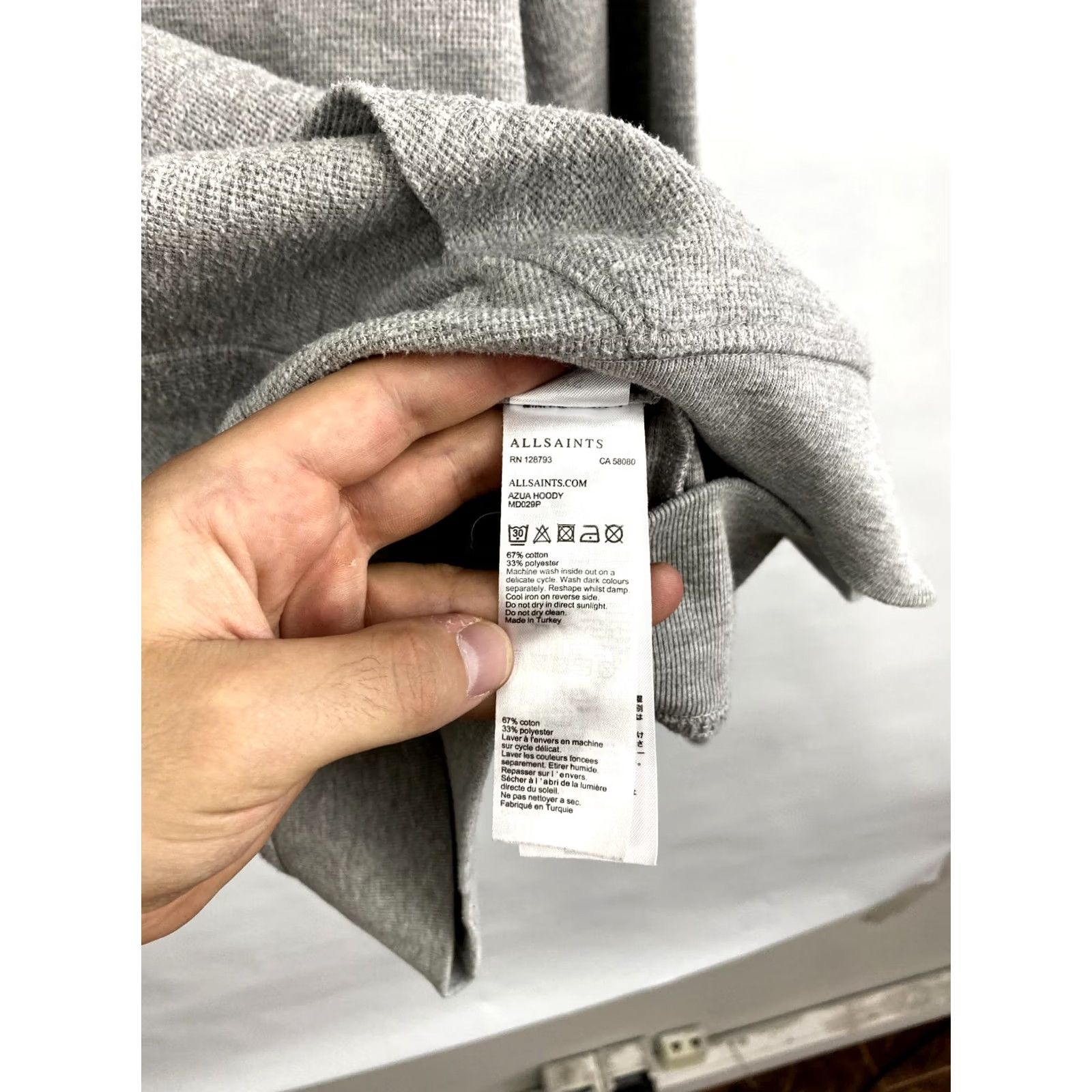Allsaints VINTAGE AllSaints Hoodie Zip Retro Japan Style Grey S Men Shirt? Size US S / EU 44-46 / 1 - 8 Thumbnail
