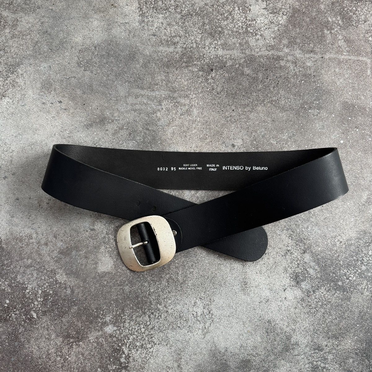 Hysteric Glamour Y2K Archive Italian Vintage Black Real Leather Wide Belt Size ONE SIZE - 3 Thumbnail