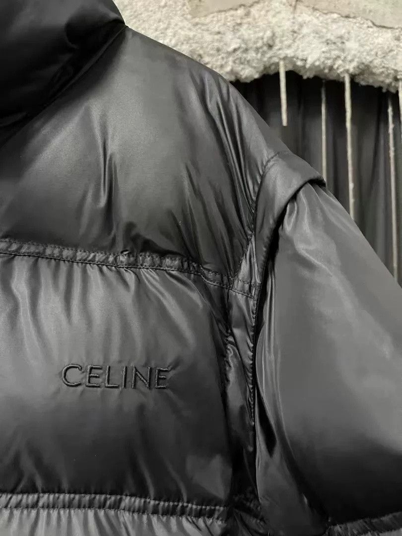 Celine Celine Logo Gold Buckle Detachable Sleeve Down Jacket Size US M / EU 48-50 / 2 - 5 Thumbnail