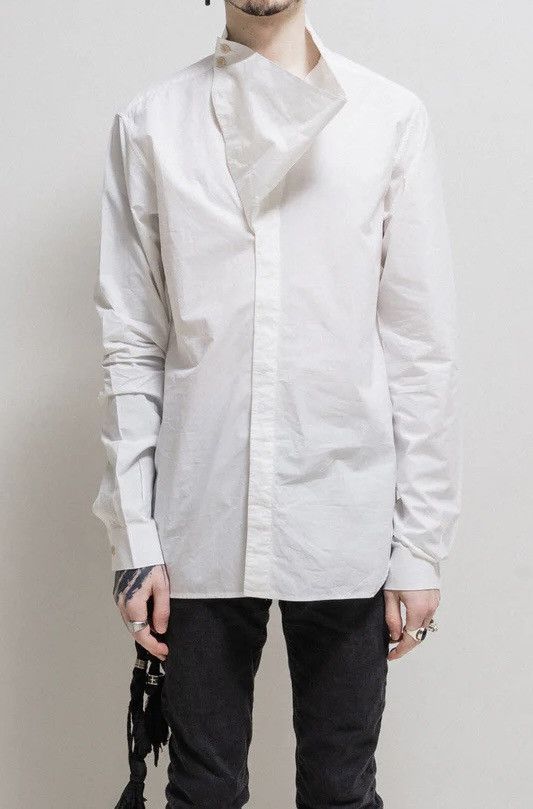 Rick Owens Rick Owens SS14 Vicious Island Draped Collar Shirt Size US L / EU 52-54 / 3 - 1 Thumbnail