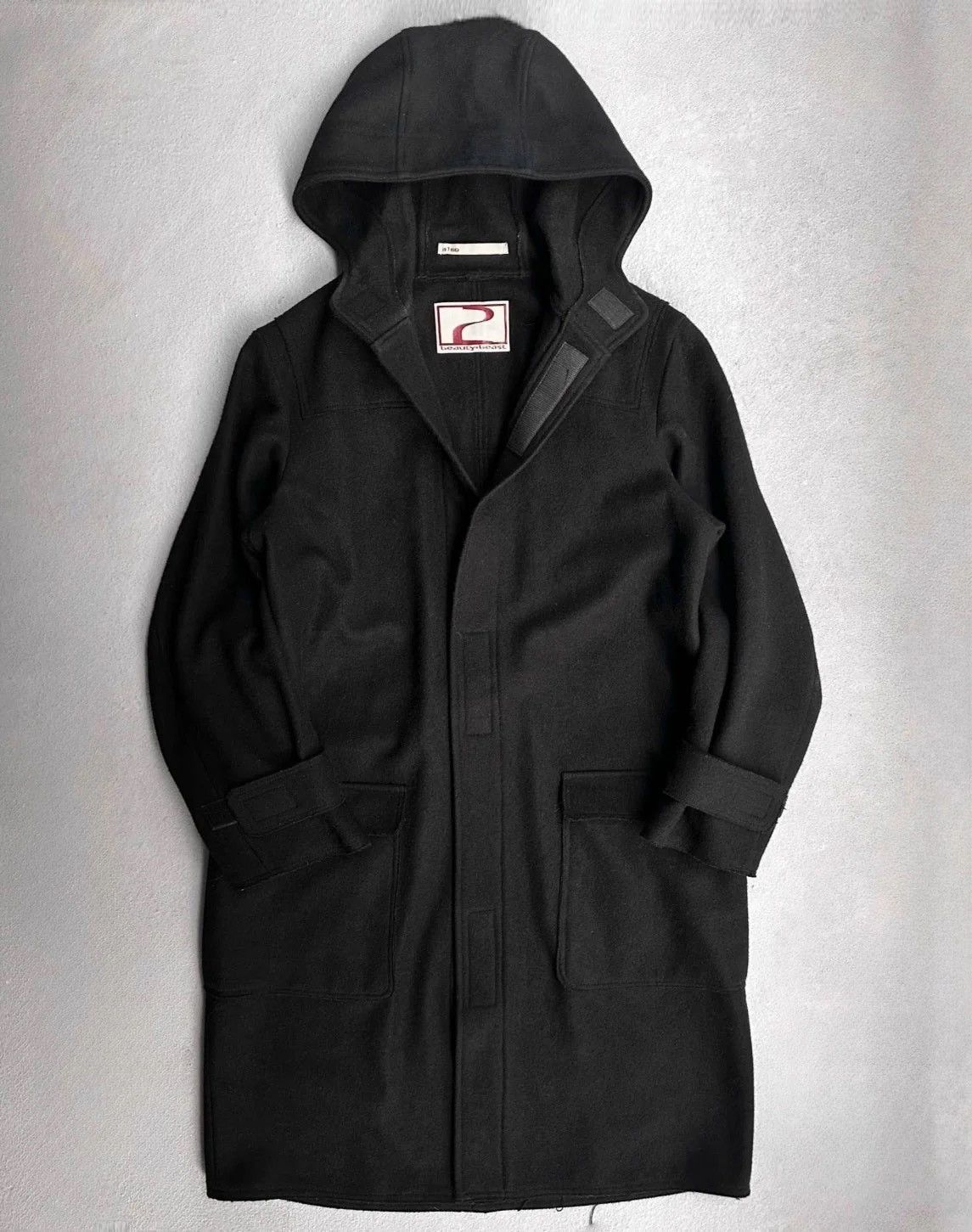 Beauty Beast Beauty:Beast AW98 Velcro Hooded Wool Coat Size US M / EU 48-50 / 2 - 1 Thumbnail