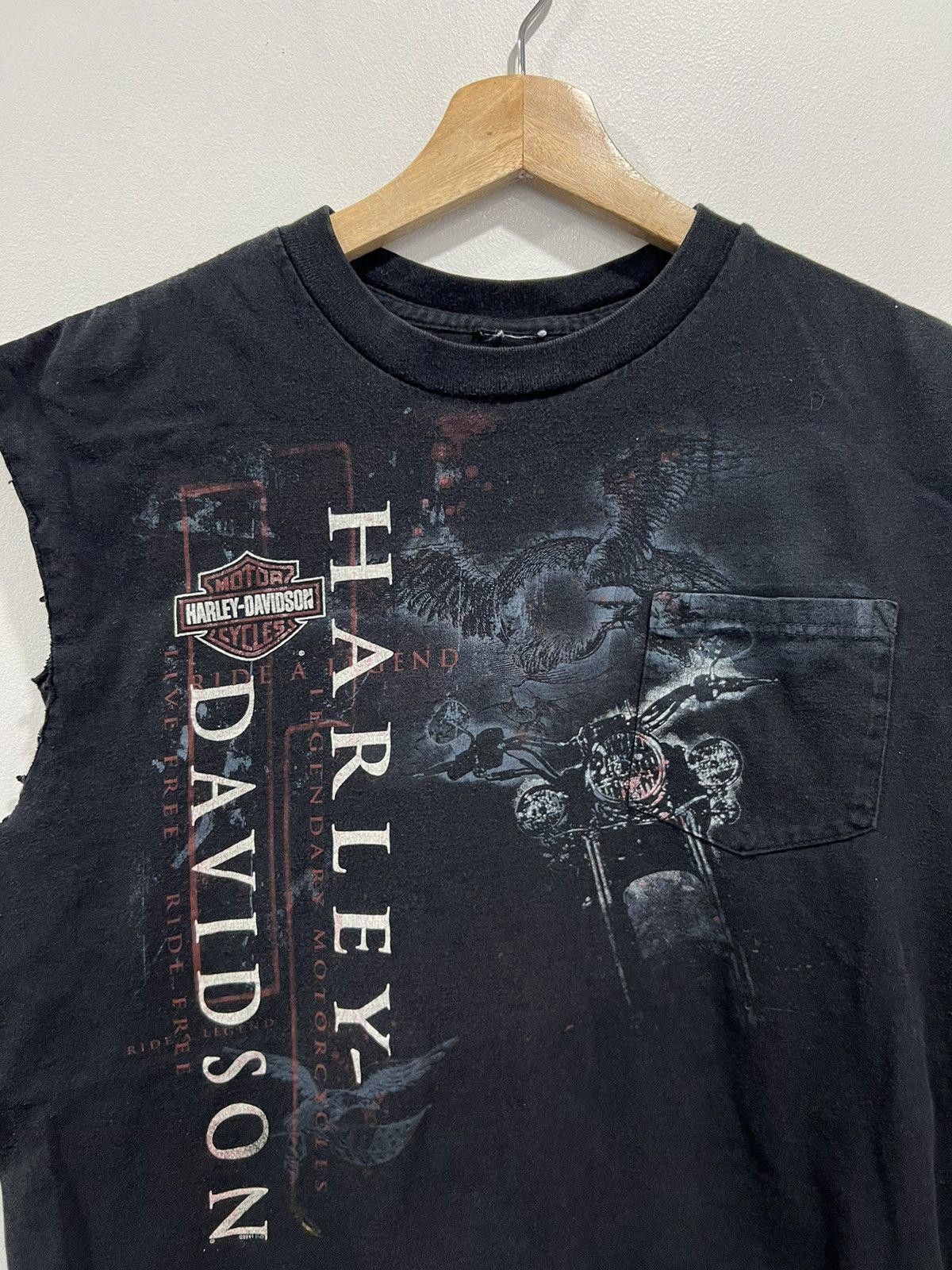 Vintage Vintage Harley Davidson Sleeveless Shirt thrashed Size US L / EU 52-54 / 3 - 3 Thumbnail