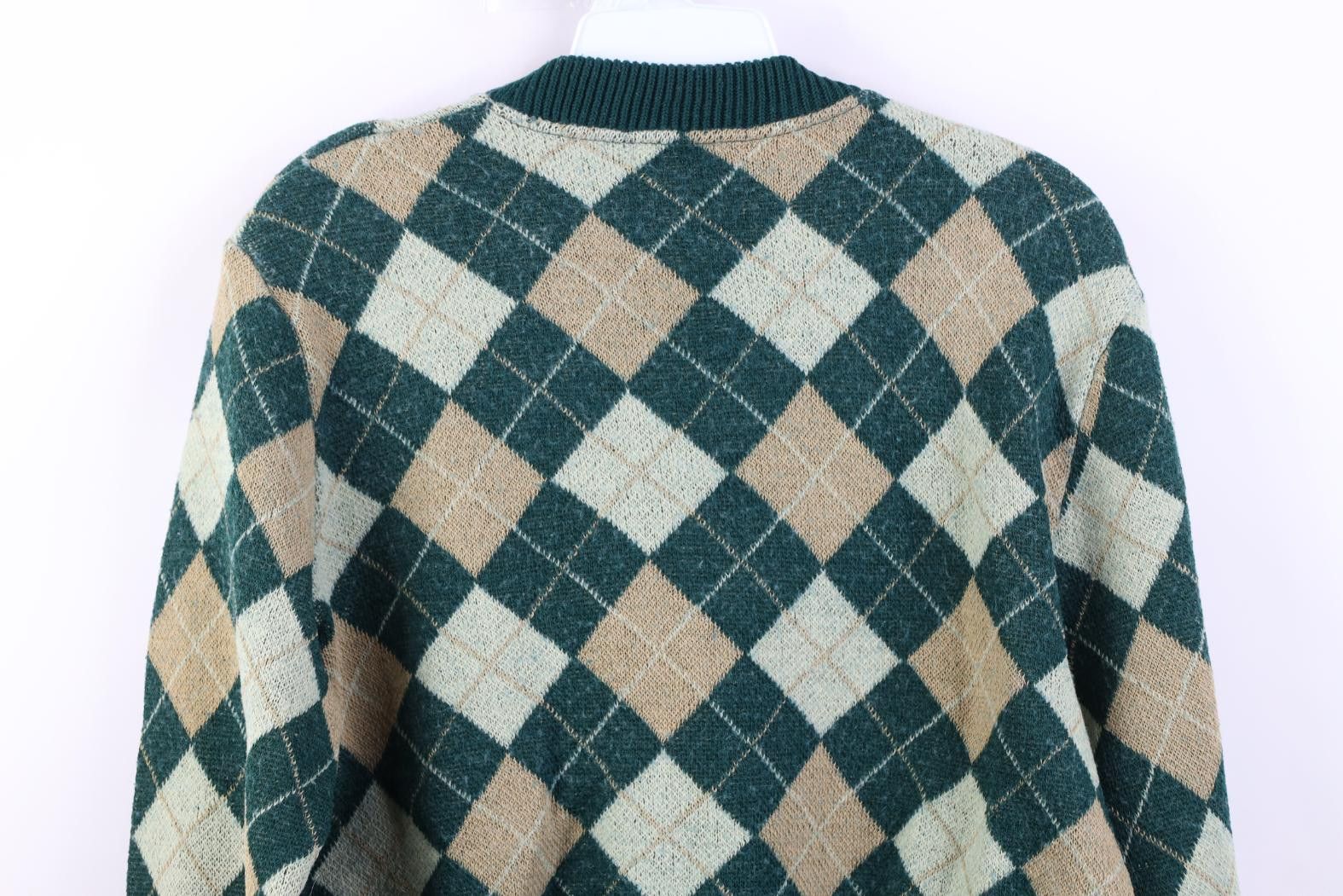 Vintage Vintage 60s 70s Streetwear Boxy Fit Knit Argyle Sweater USA Size US XL / EU 56 / 4 - 10 Thumbnail