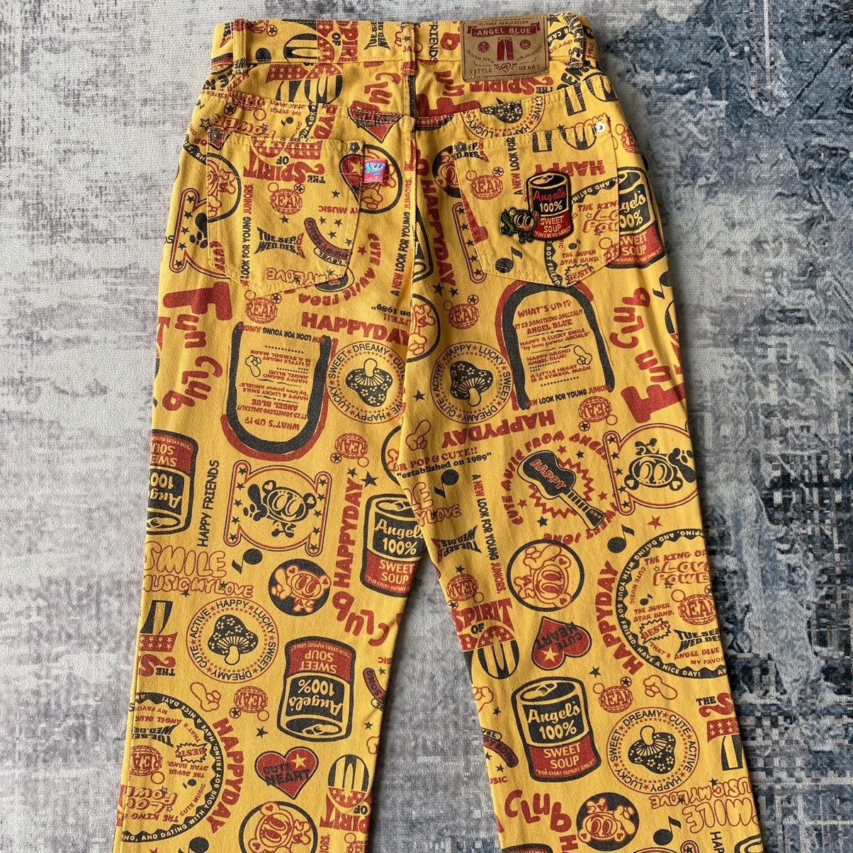Angel Blue × Japanese Brand 2000s Angel Blue Fullprinted Denim Pants Size US 26 / EU 42 - 8 Thumbnail