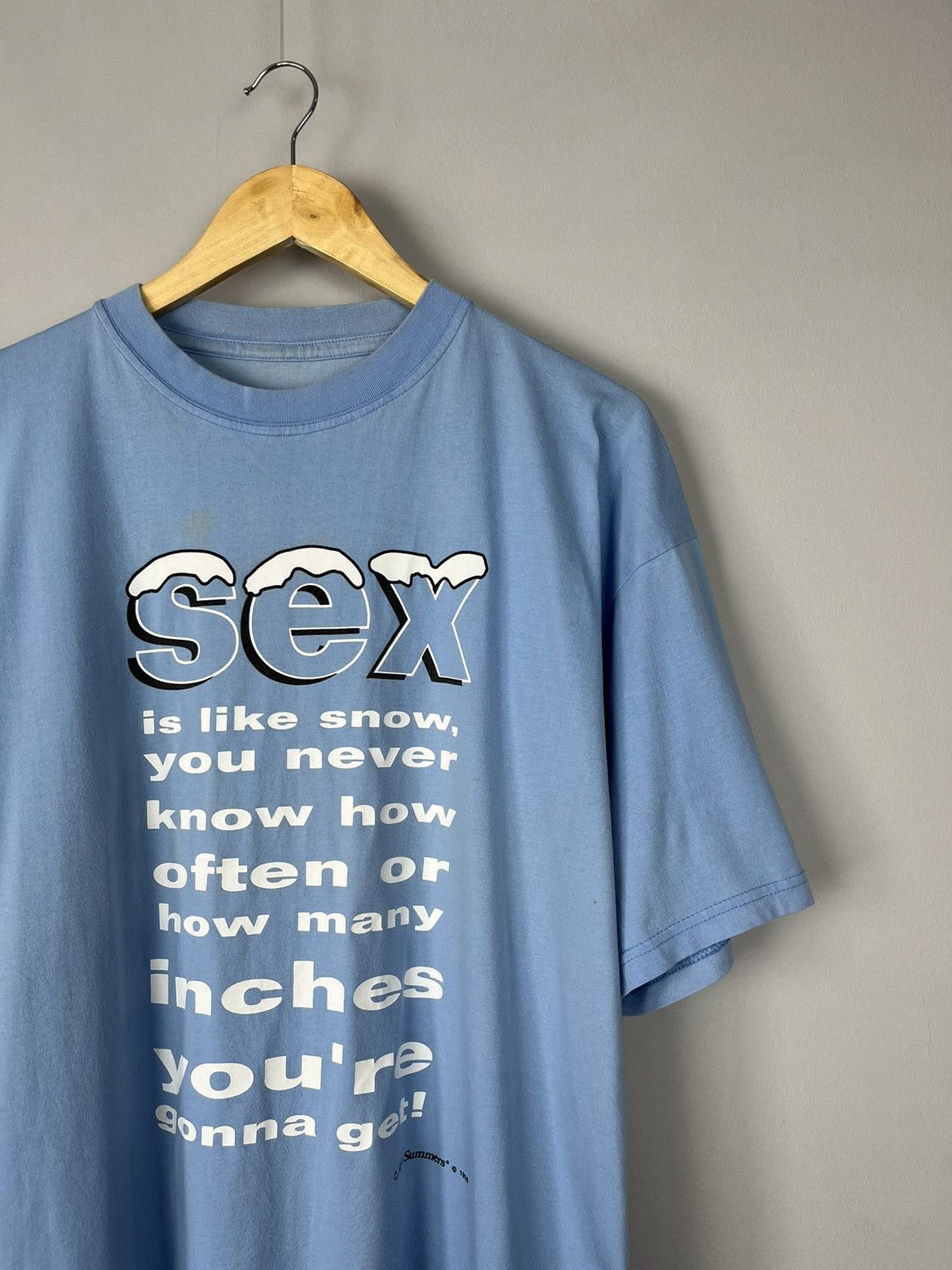 Hot Model Sex × Vintage Sex 18+ Funny Vintage 90s Retro Streetwear Tee Shirt Size US XL / EU 56 / 4 - 3 Thumbnail