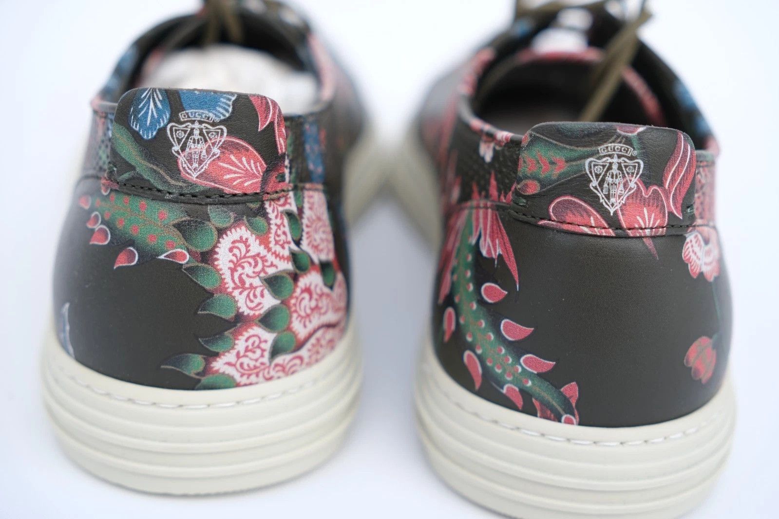 Gucci New Gucci Floral Leather Sneakers UK 9 US 10 EU 43 Size US 11.5 / IT 41.5 - 9 Thumbnail