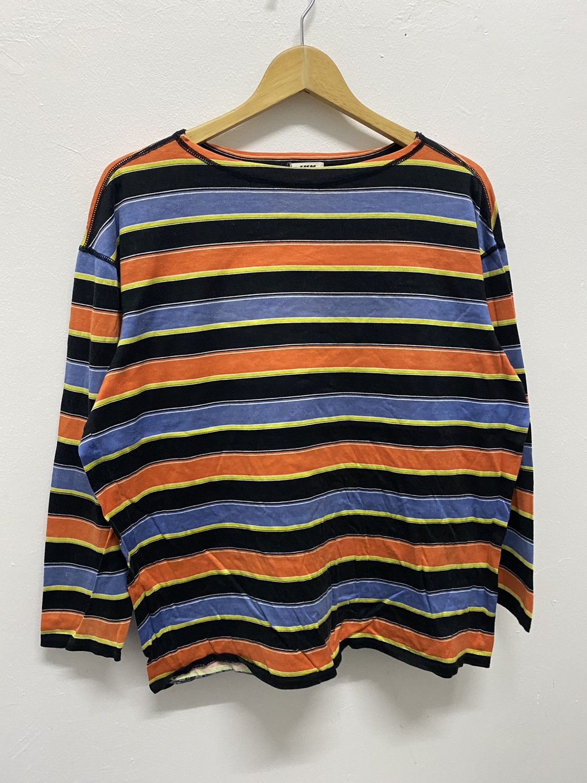 Japanese Brand Vintage Jun Men Stripe Long Sleeve Shirt Size US XL / EU 56 / 4 - 1 Thumbnail