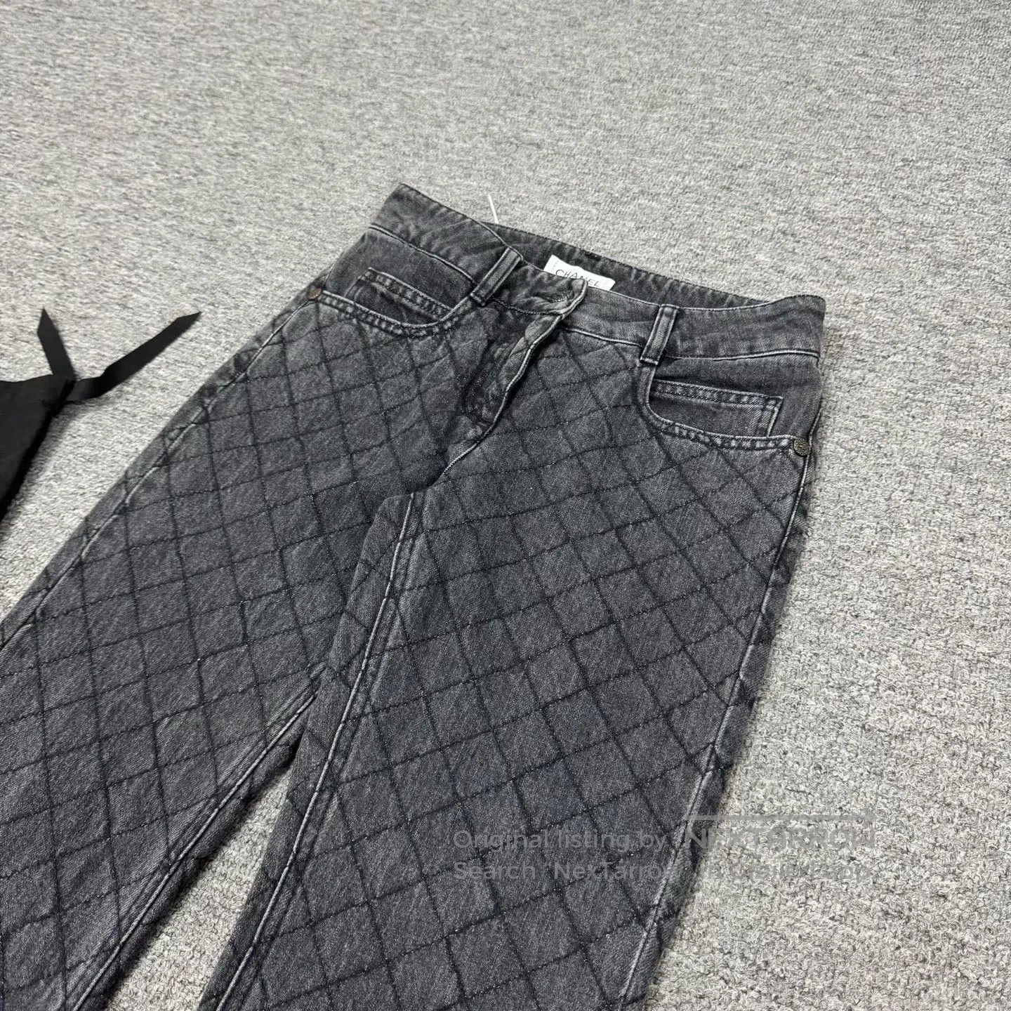 Chanel Chanel size 34 Raster-pattern straight-leg jeans| Size 26" / US 2 / IT 38 - 3 Thumbnail