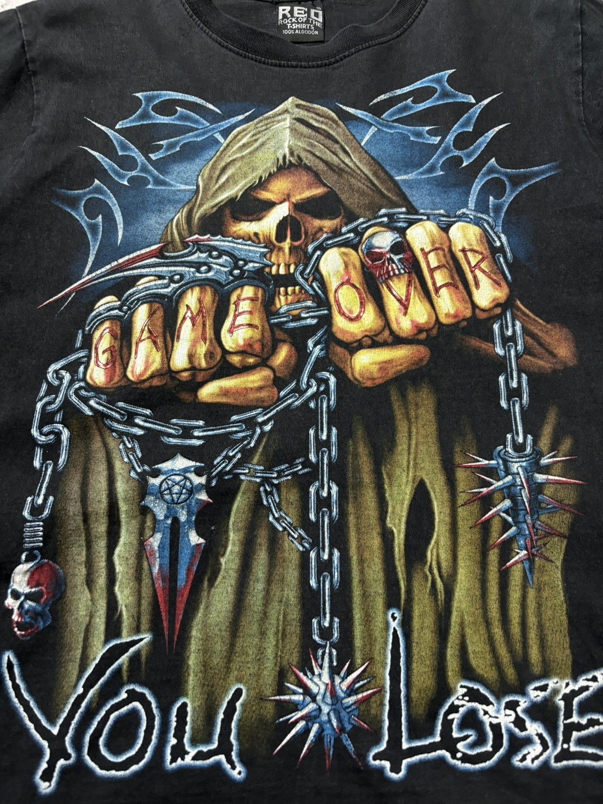Vintage Red Rock Graphic Skull T-Shirt Size M Very Good Condition Size US M / EU 48-50 / 2 - 2 Thumbnail