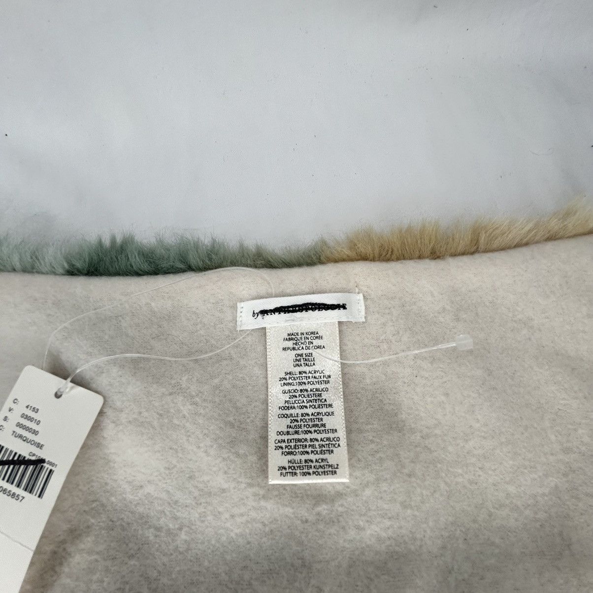 Anthropologie Anthropologie Colorblock Fluffy Scarf Faux Fur Collar NWT Size ONE SIZE - 4 Thumbnail