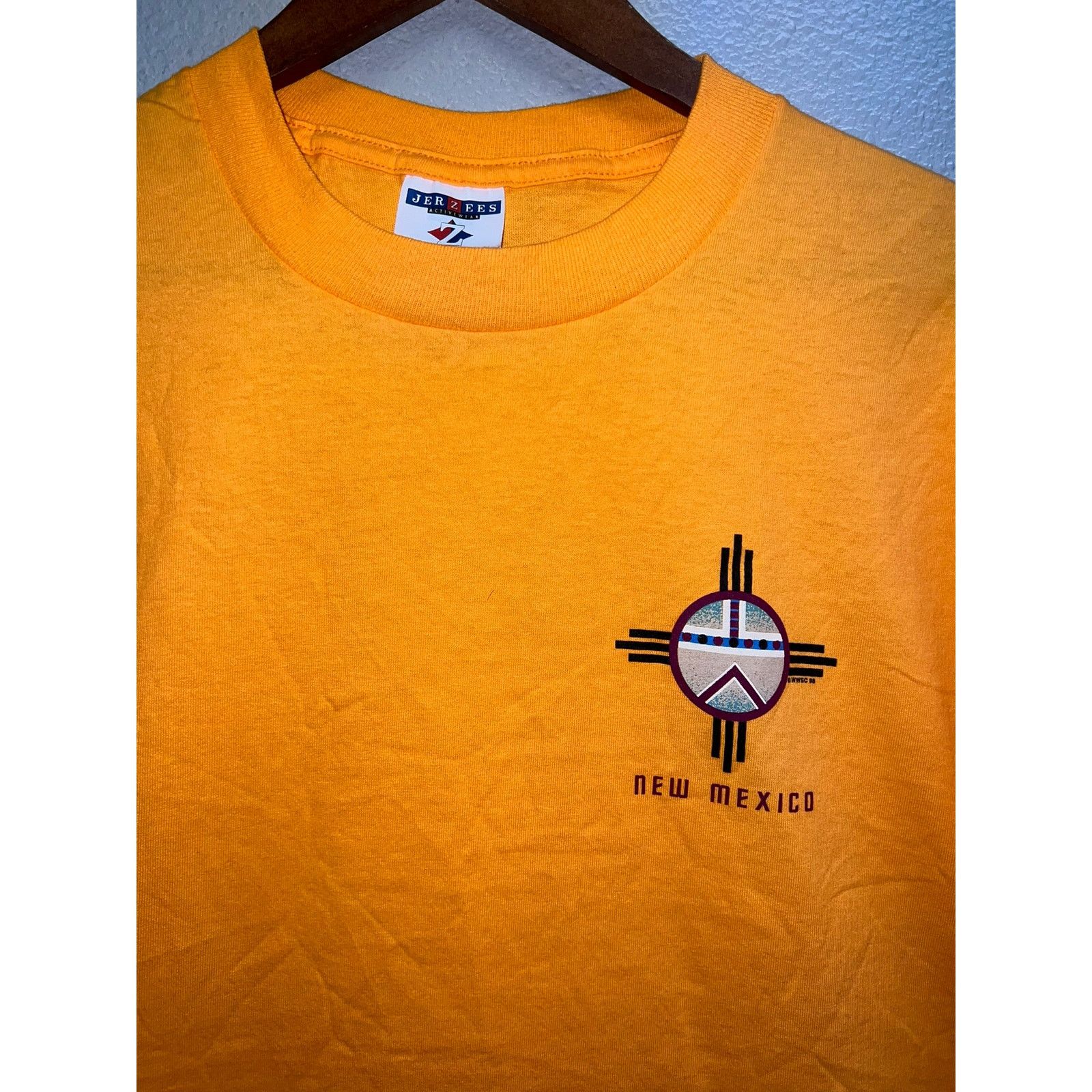 Jerzees Vintage New Mexico Shirt Sun God Orange Graphic Tee 90s L Size US L / EU 52-54 / 3 - 2 Thumbnail