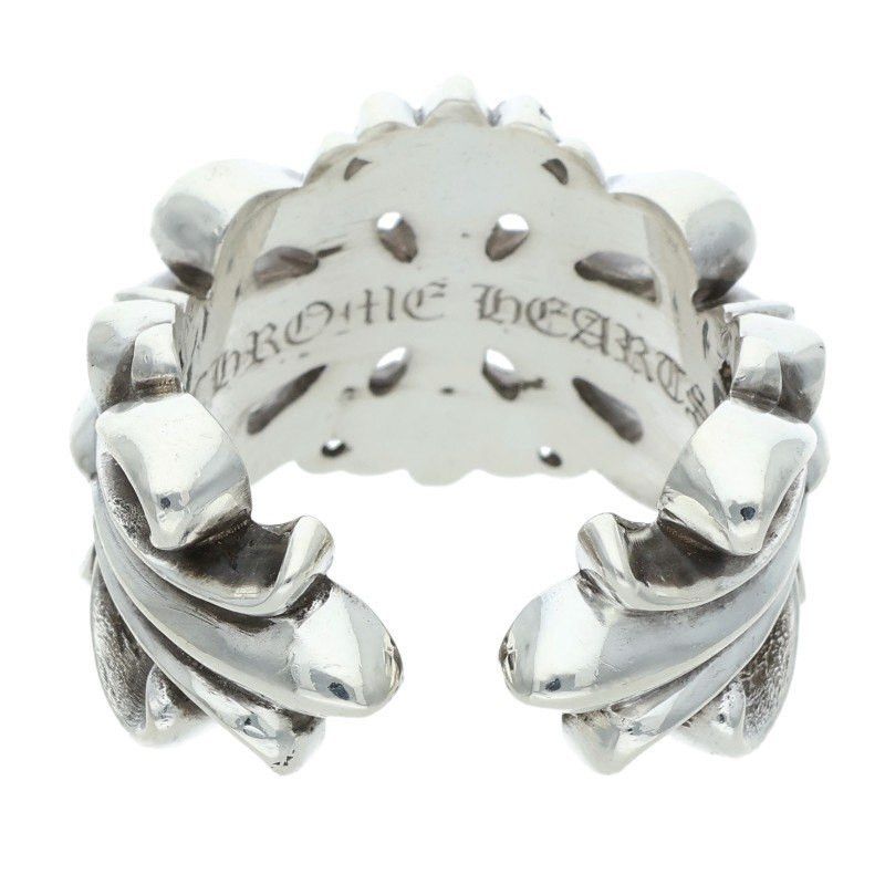 Chrome Hearts Chrome Hearts Double Floral Cross Silver Ring Size ONE SIZE - 2 Thumbnail