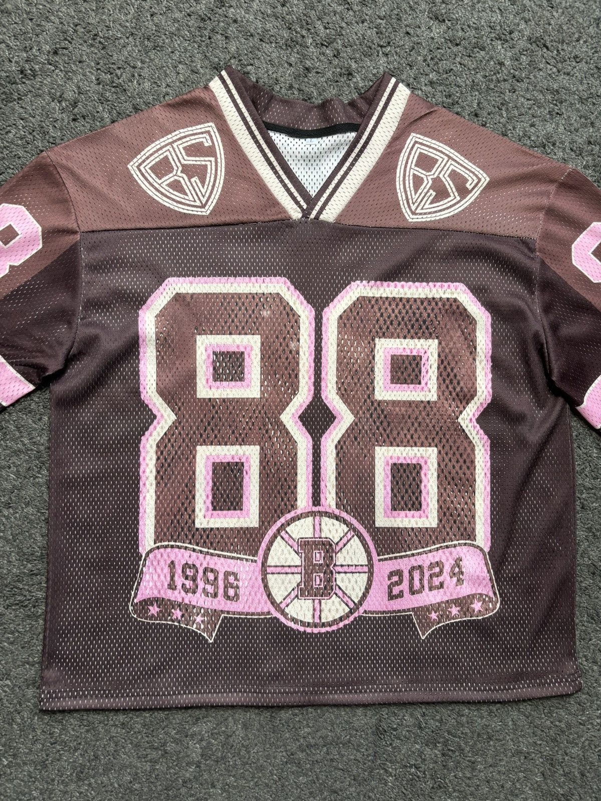 Japanese Brand Vintage style rare Brooklyn 88 brown pink football jersey Size US L / EU 52-54 / 3 - 4 Thumbnail