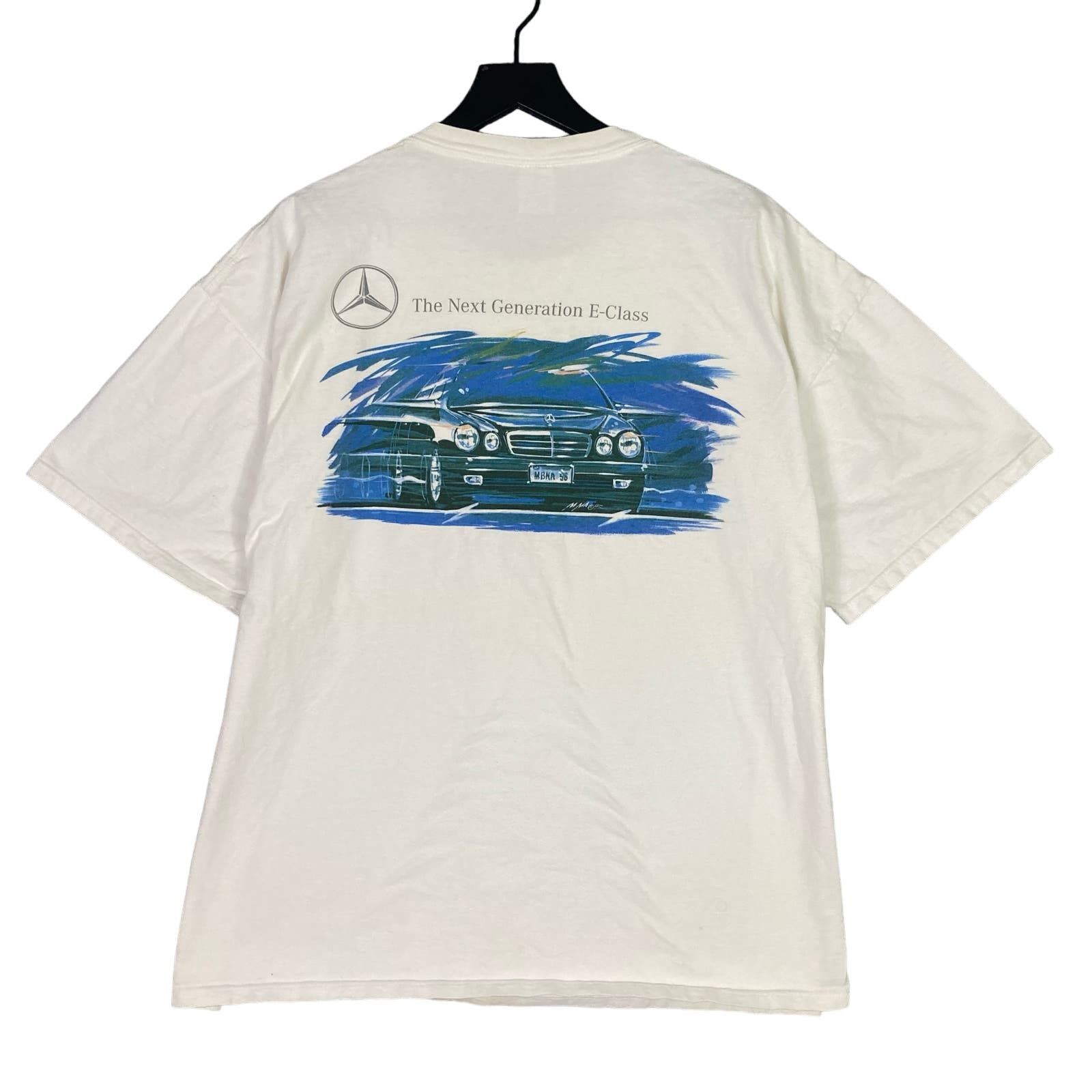 image of Jerzees VTG 90's Mercedes E-Class T-Shirt Usa E320 2Xl 1995 in White, Men's