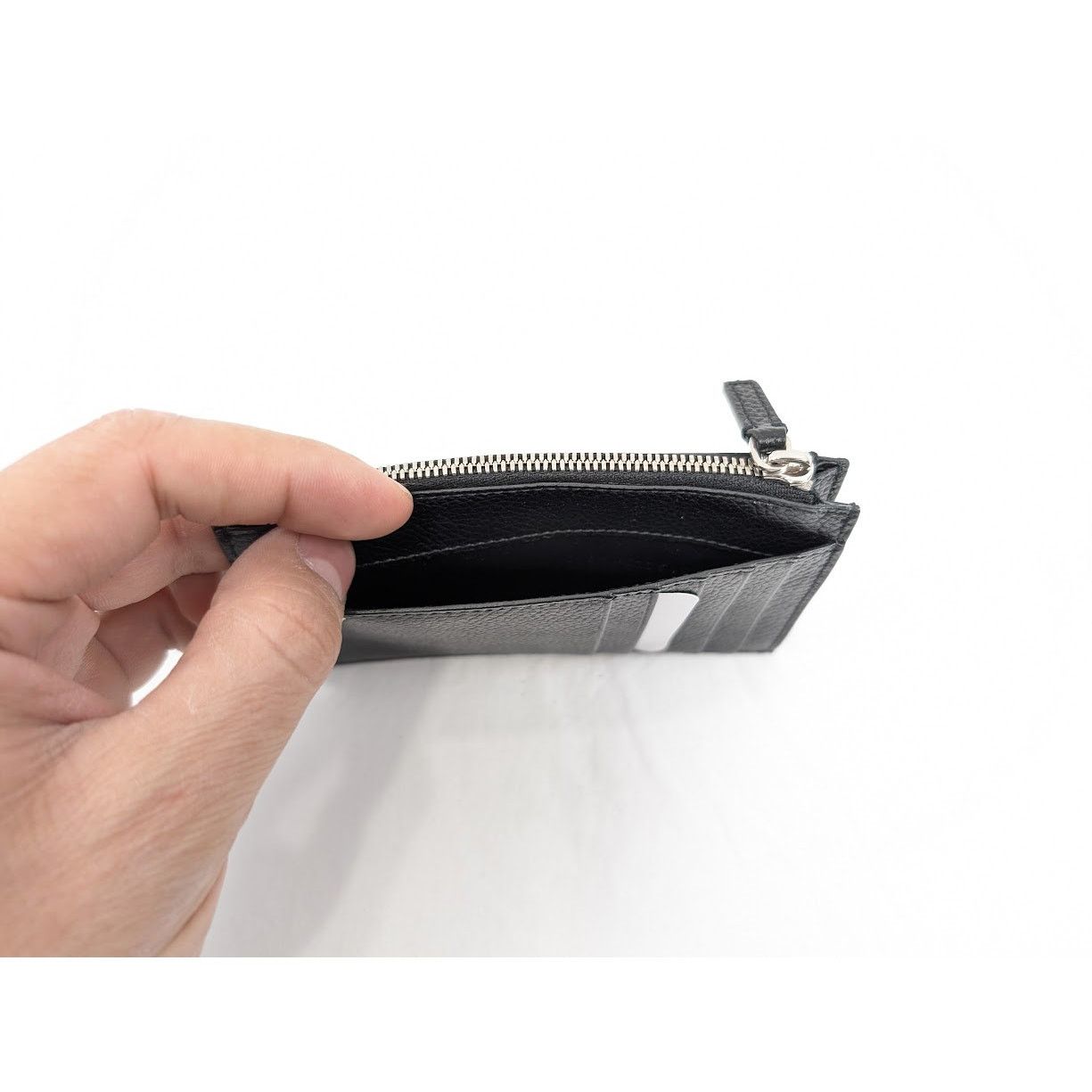 Balenciaga o1rshd1 Size: OS / Printed Grained Calf Wallet in Black Size ONE SIZE - 9 Thumbnail