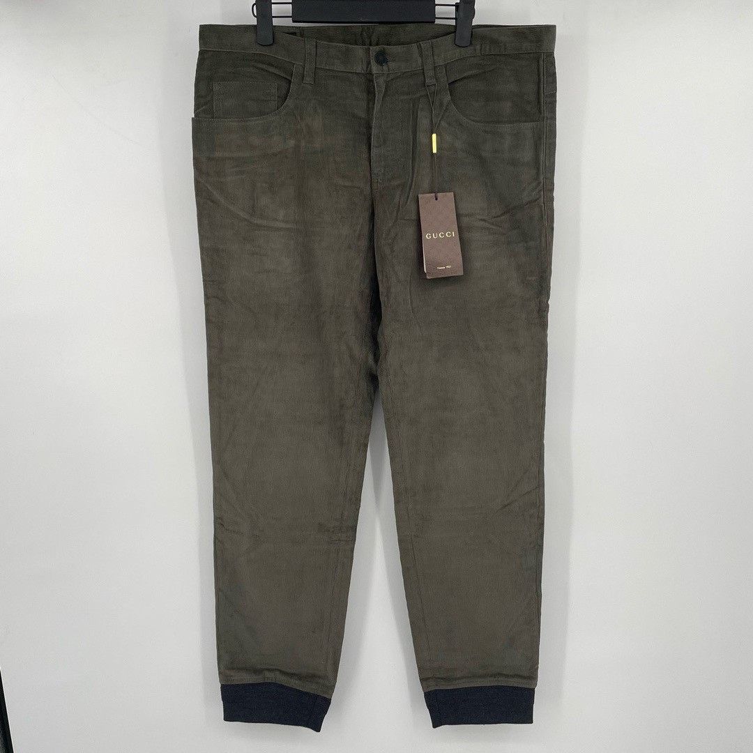 Gucci dark green corduroy trousers Nextarrow-2412