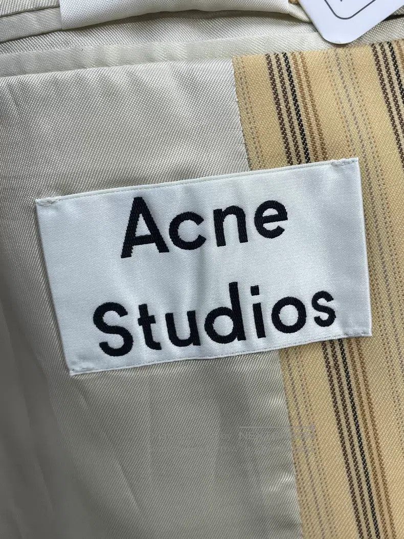 Acne Studios Acne Studios Yellow Striped Suit Jacket Size XXS / US 00 / IT 34 - 7 Thumbnail
