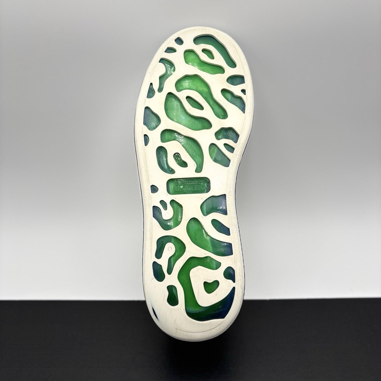 Alexander McQueen Alexander McQueen ' Transparent Sole White, Lime ' Size US 12 / EU 45 - 8 Thumbnail