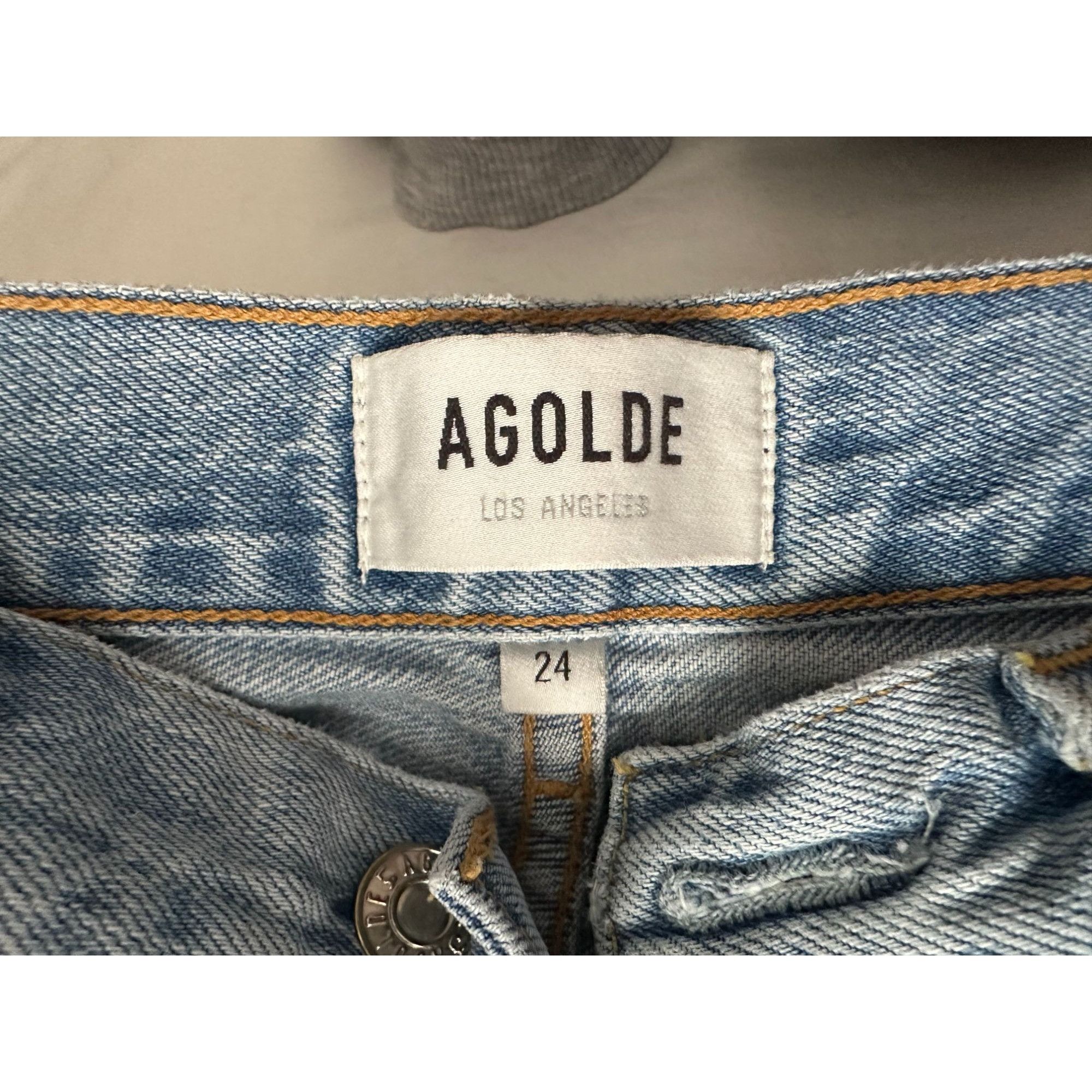 Agolde Ladies AGOLDE distressed button fly jeans JAMIE size 24 Size 24" / US 00 / IT 34 - 2 Thumbnail