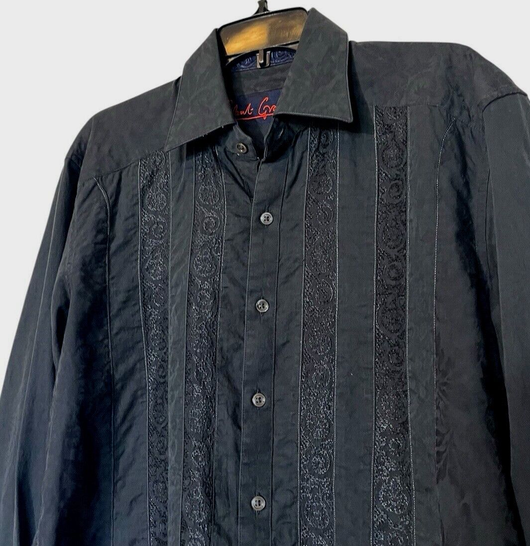 Robert Graham Robert Graham Embroidered Stripes Long Sleeve Shirt Size US M / EU 48-50 / 2 - 3 Thumbnail